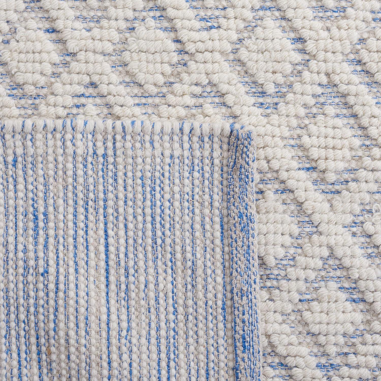 Vermont VRM304 Hand Woven Indoor Area Rug - Ivory/Light Blue - 4'x6' - Safavieh