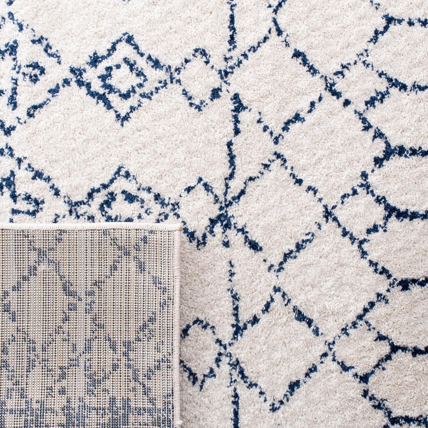 Tulum TUL229 Power Loomed Area Rug - Ivory/Navy - 6'x9' - Safavieh.