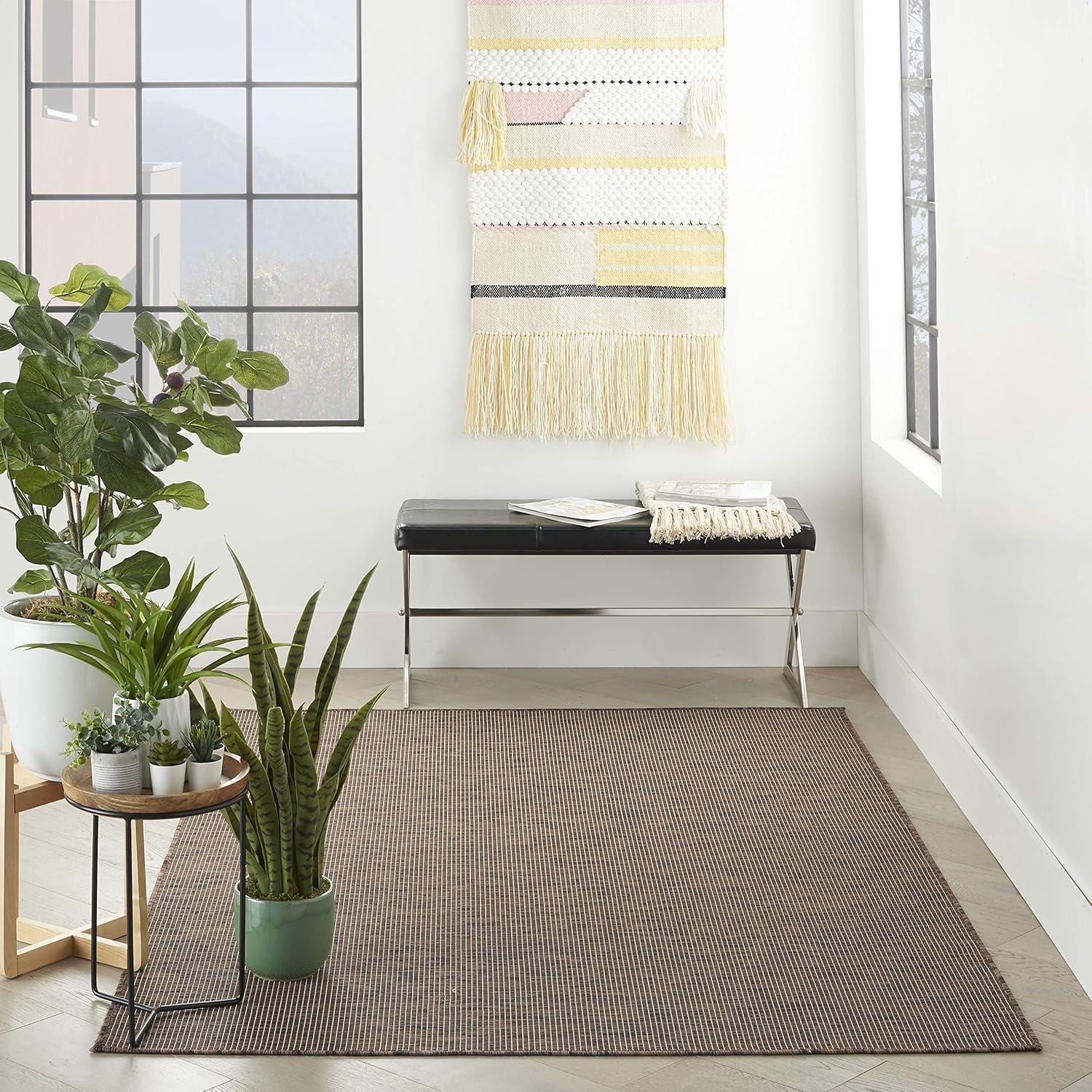 Ebern Designs Southwestern Machine Woven Polypropylene Indoor / Outdoor Area Rug in Natural