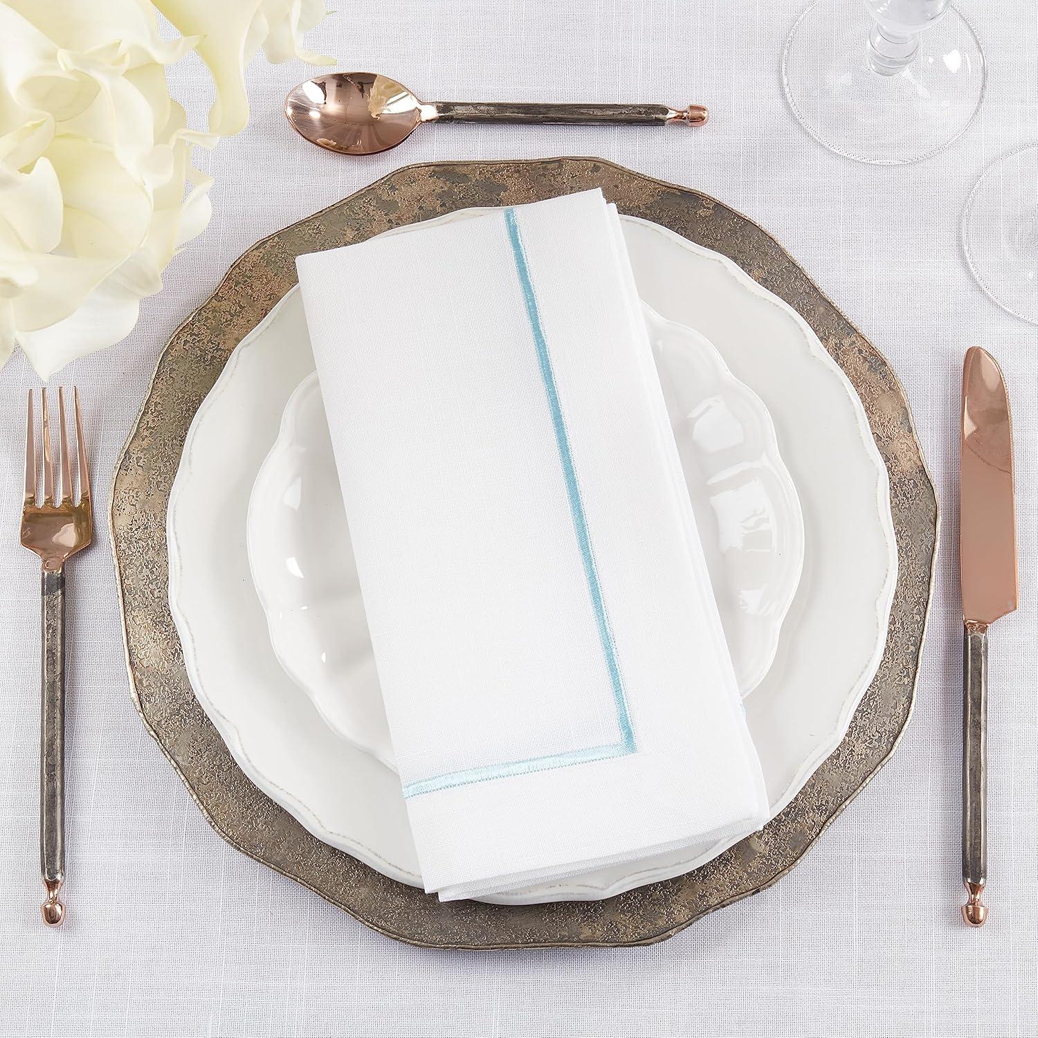 Saro Lifestyle Embroidered Dinner Napkins (Set of 4)