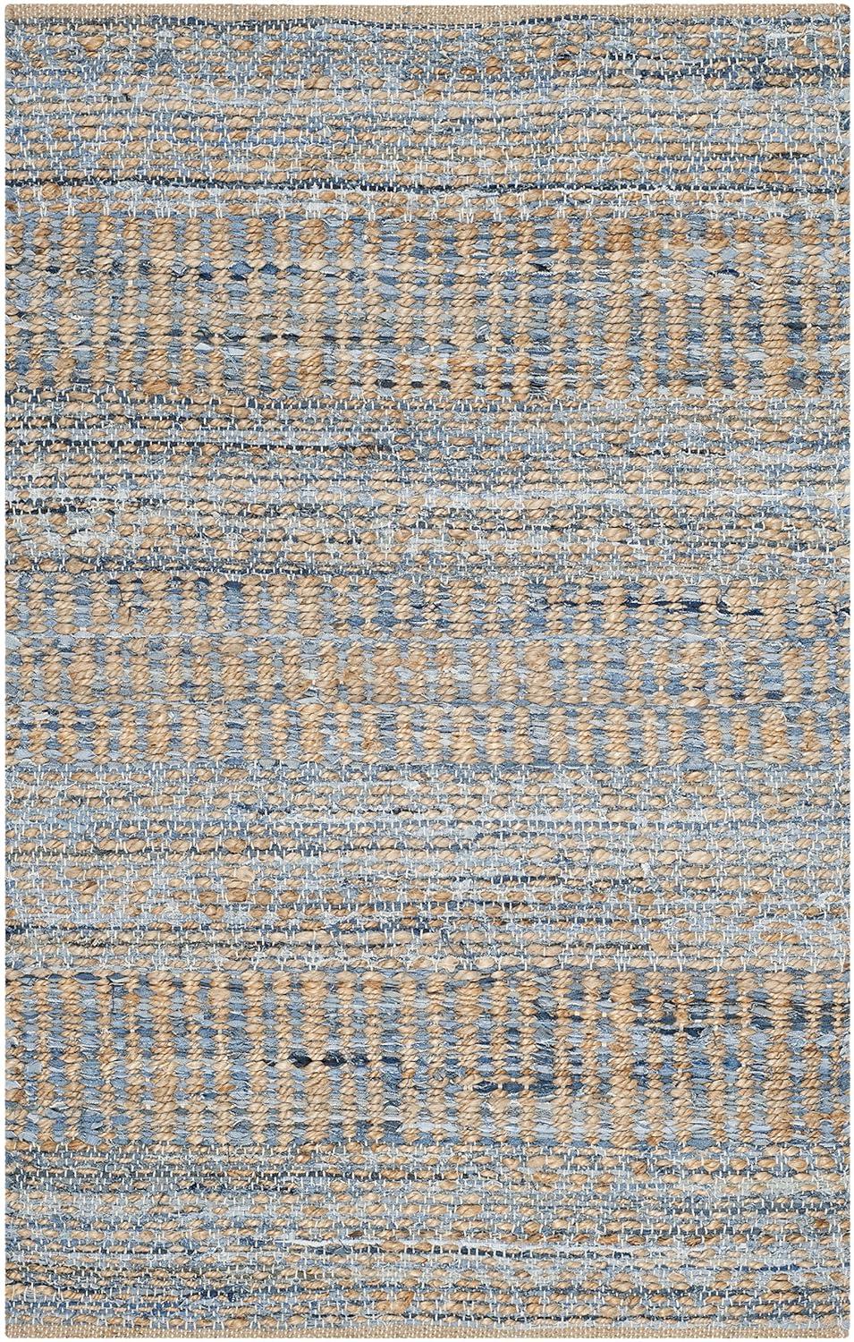 Cape Cod CAP353 Hand Woven Accent Rug - Natural/Blue - 2'x3' - Safavieh.