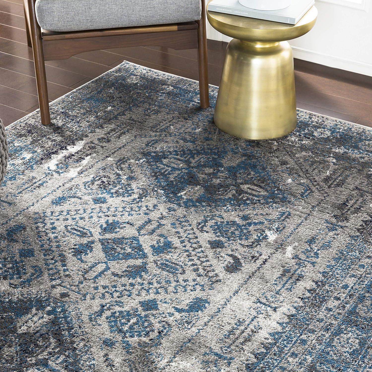 Livabliss 3'11"x5'7" Melissa Traditional Rugs Gray: Medium Pile, Stain & Fade-Resistant, Indoor Use