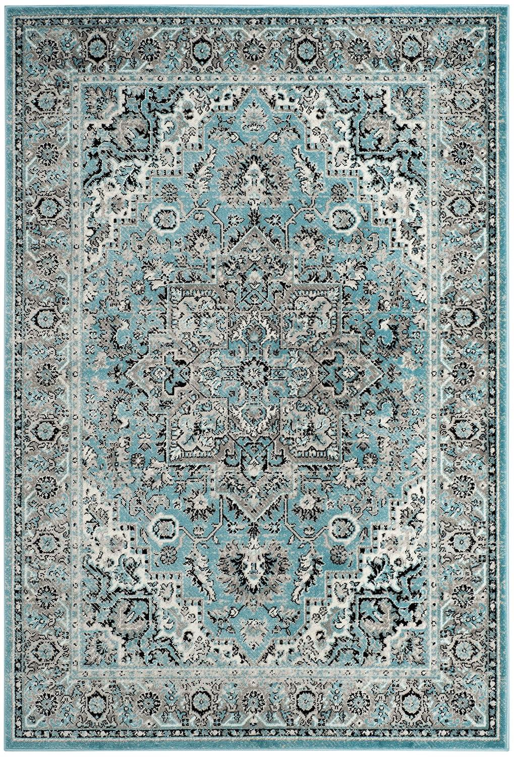 SAFAVIEH Skyler Collection SKY126M Blue / Ivory Rug