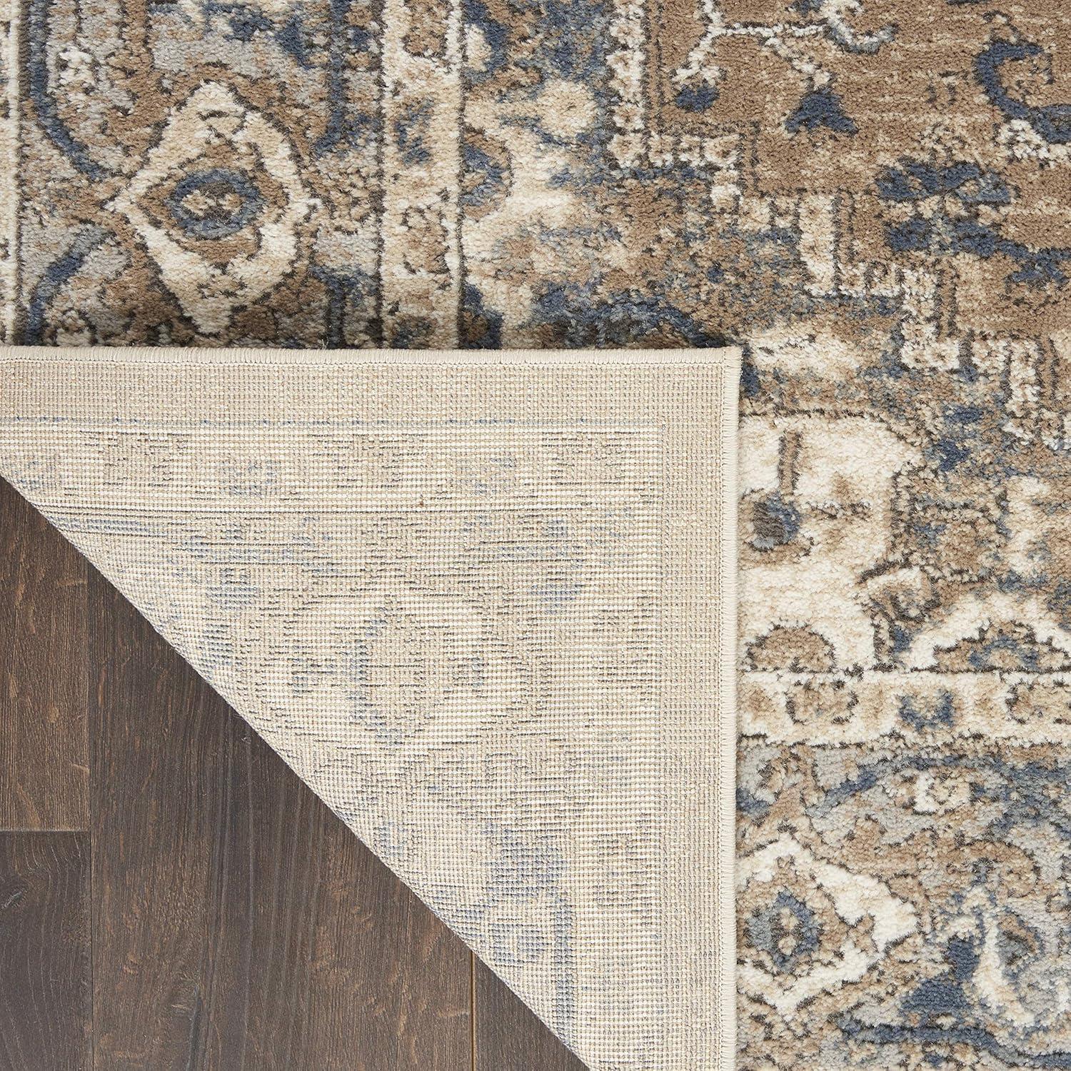 Nourison Concerto Center Medallion Indoor Rug Beige Grey 5'3" x 7'3"