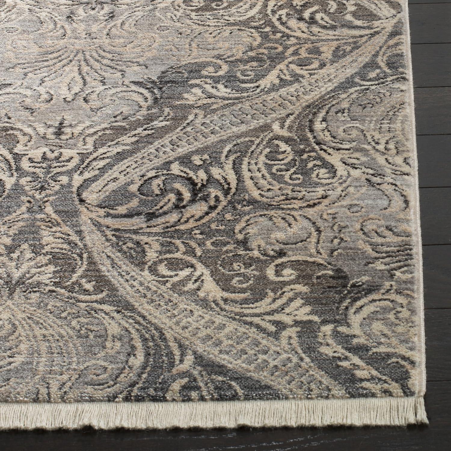 Vintage Persian VTP473 Power Loomed Indoor Area Rug - Grey/Charcoal - 4'x6' - Safavieh