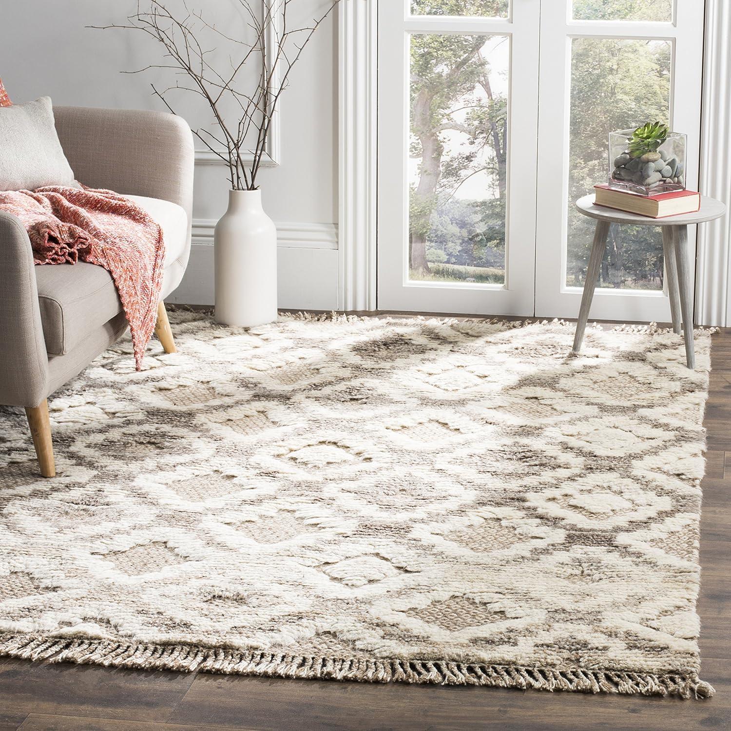 Kenya KNY807 Hand Knotted Area Rug - Natural - 5'x8' - Safavieh.