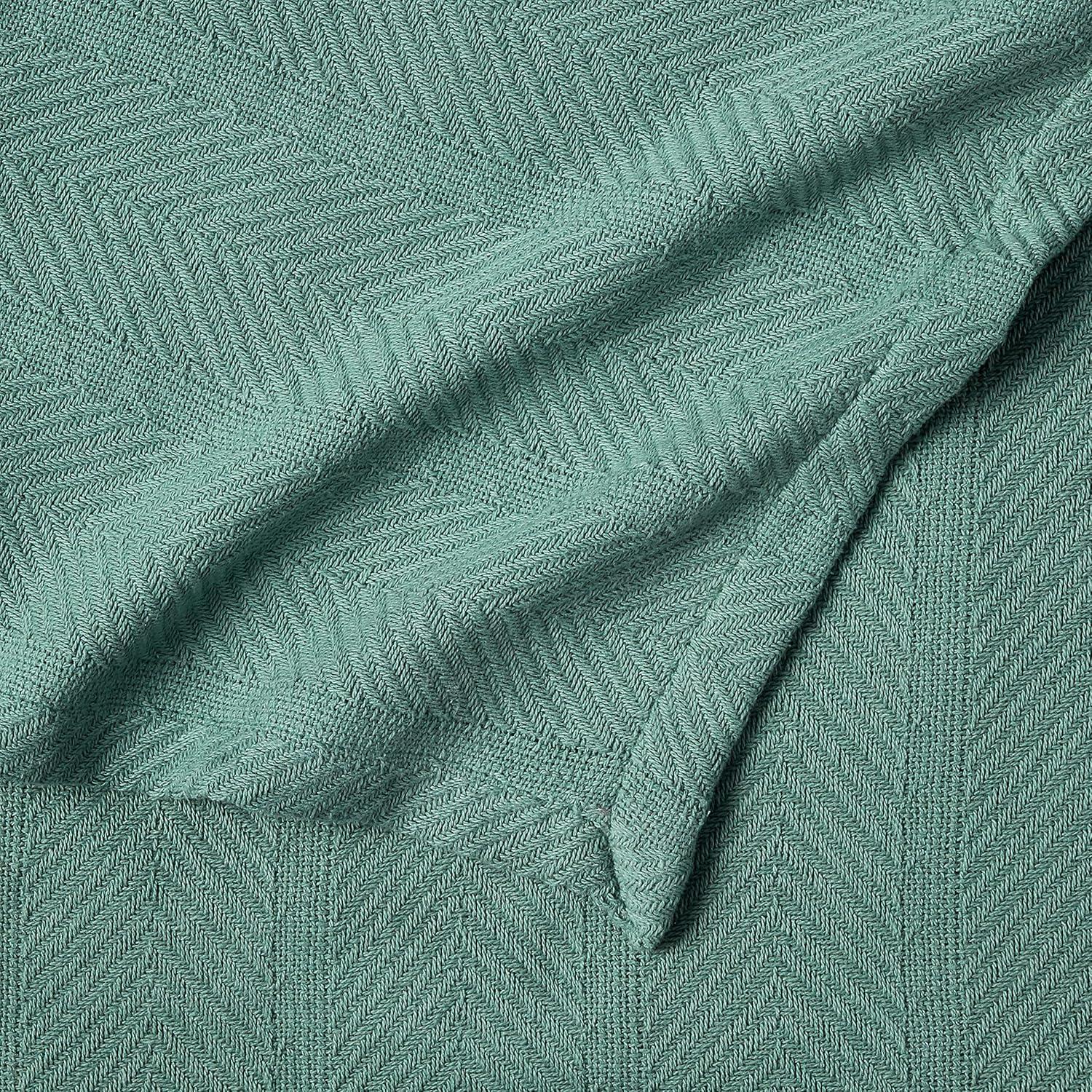 Eddie Bauer Eddie Bauer Herringbone Cotton Reversible Blanket