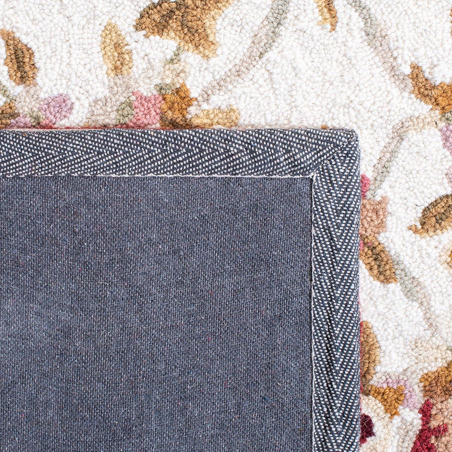 Chelsea HK73 Handmade Area Rug - 6'x9' - Ivory/Burgundy - Safavieh