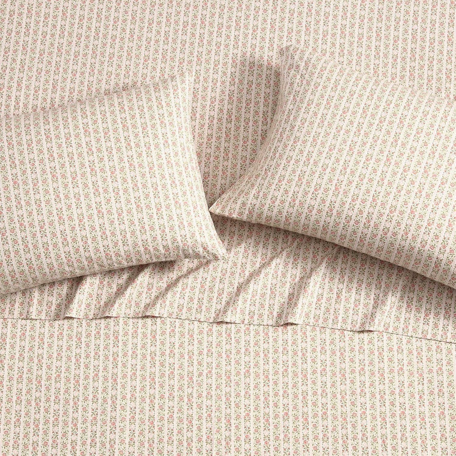 Laura Ashley Printed Cotton Percale Sheet Set