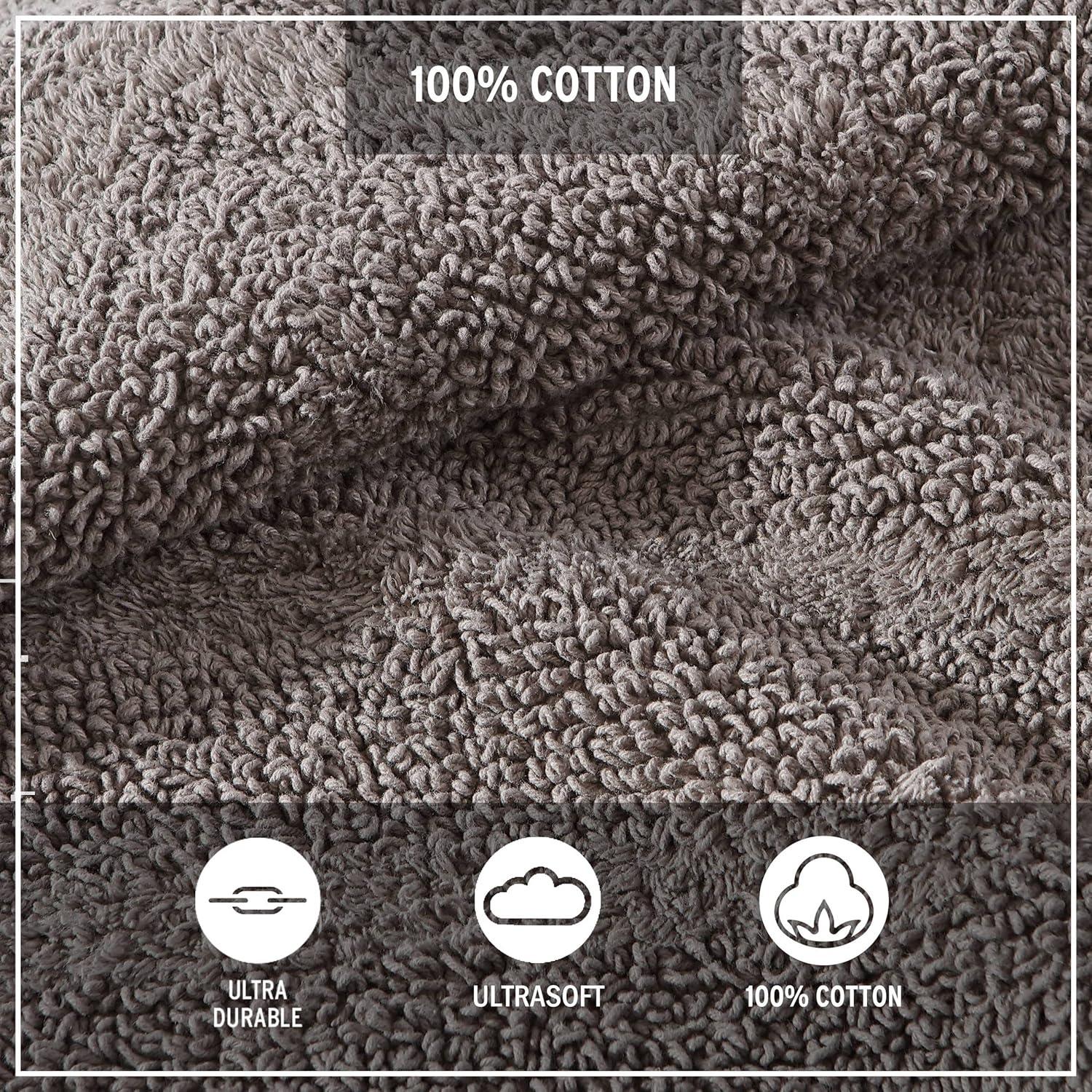 Eddie Bauer Logan Mushroom Beige Cotton Tufted Bath Rug Set