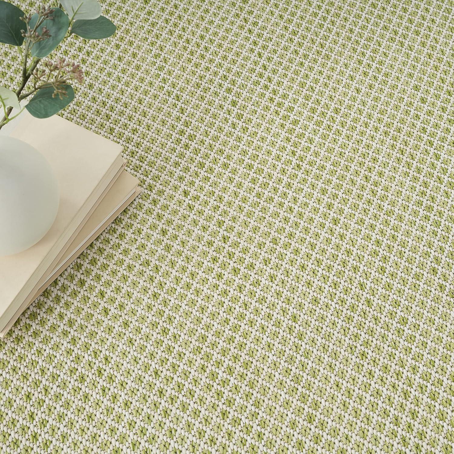 Nourison Courtyard COU01 Indoor/outdoor Area Rug - Ivory Green 7' x 10'