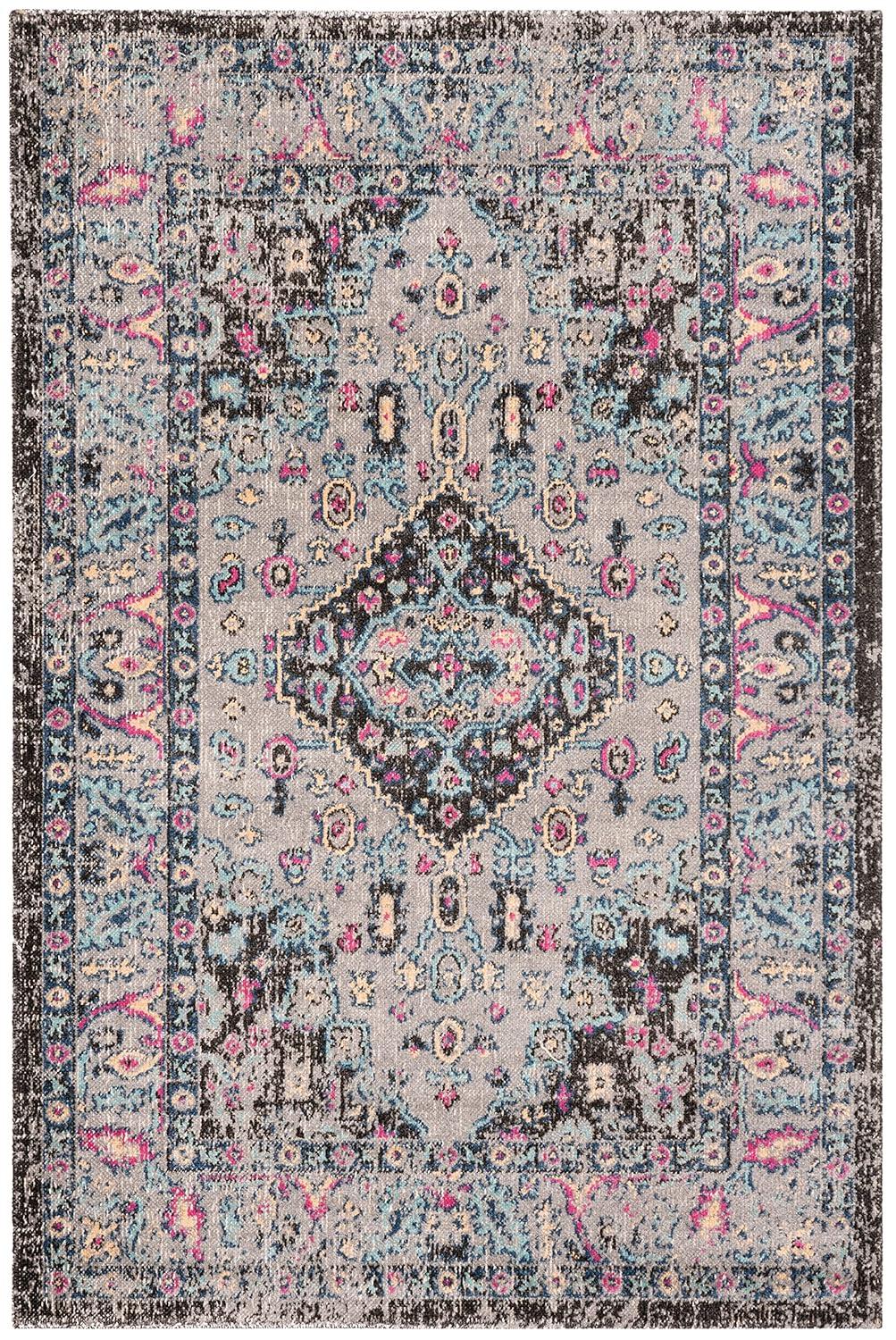 SAFAVIEH Artisan Blaze Oriental Area Rug, Light Grey/Black, 3'3" x 5'3"
