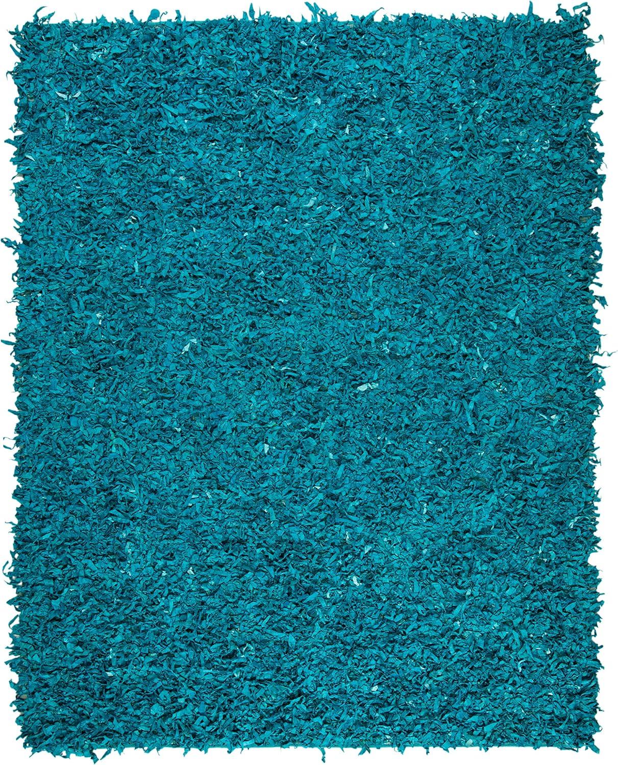 SAFAVIEH Mariam Leather Shag Area Rug, Brown, 4' x 6'