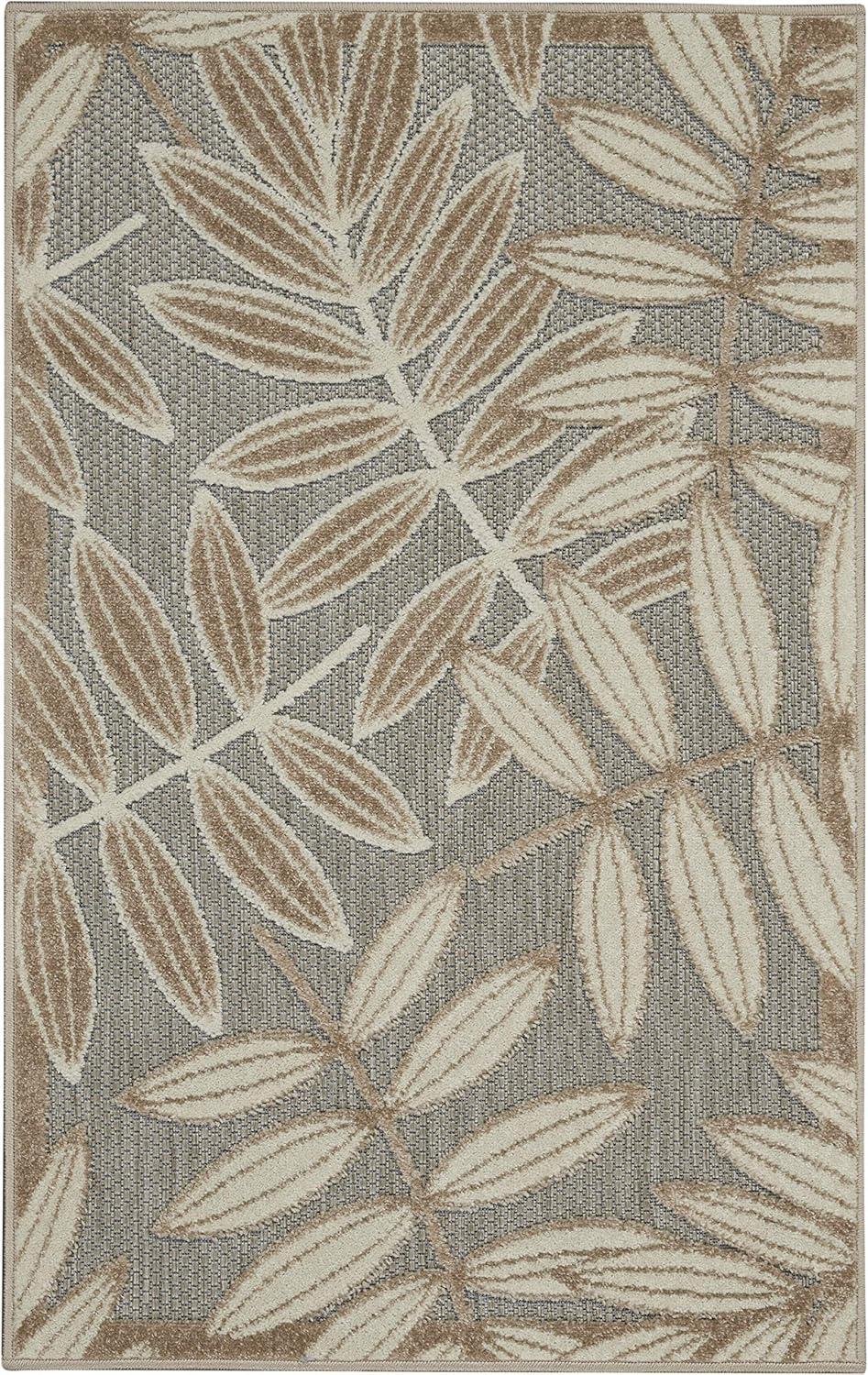 Nourison Aloha Indoor/Outdoor Natural 2'8" x 4' Area Rug, (3x4)