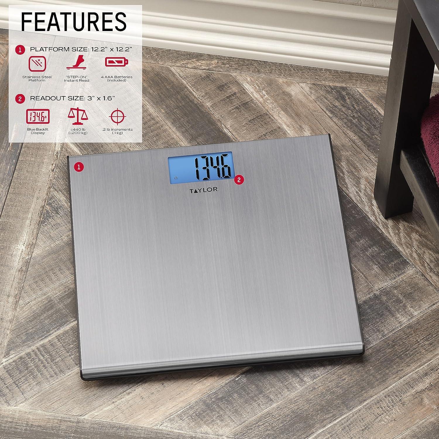 Taylor Digital Thin Stainless Steel Bathroom Scale