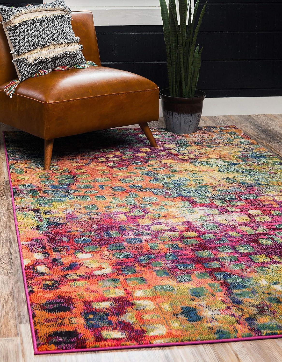 Unique Loom 5' 1 x 8' 0 Jardin Ivy Multi Area Rug