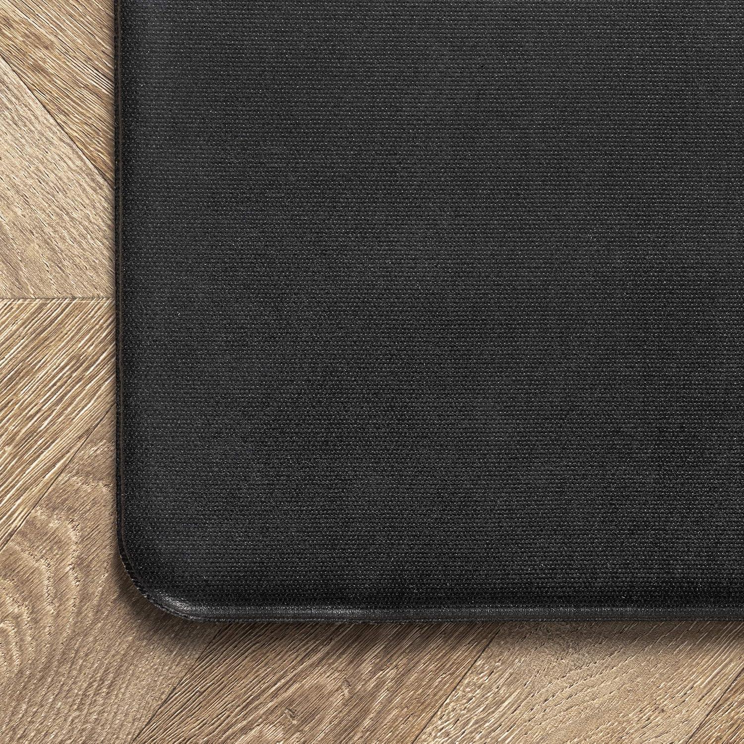 Dark Brown PVC and Polyester Anti-Fatigue Kitchen Mat