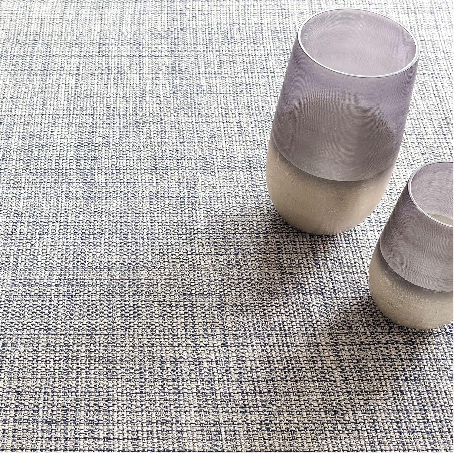 Marled Indigo Handwoven Cotton Rug