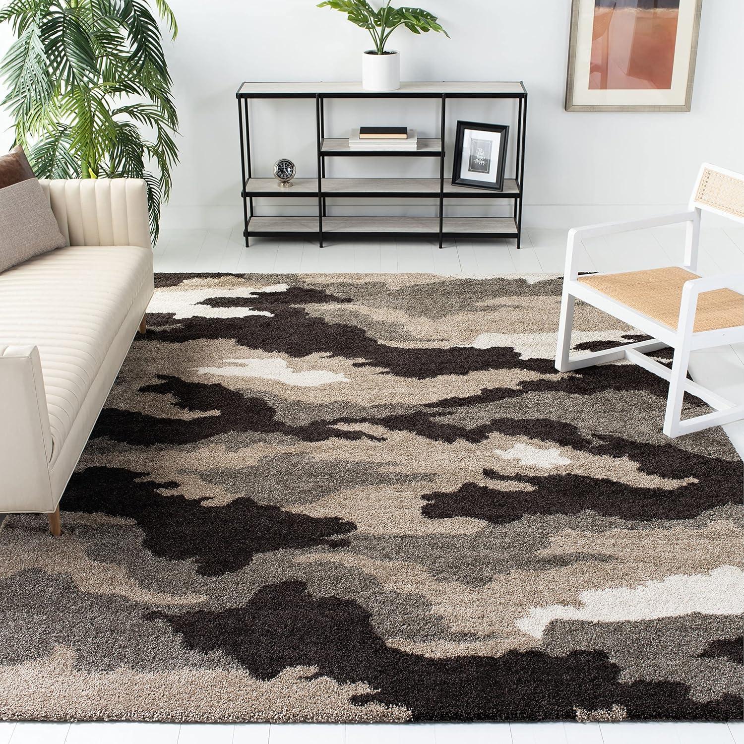 Florida Shag SG453 Power Loomed Area Rug - Beige/Multi - 8'6"x12' - Safavieh.