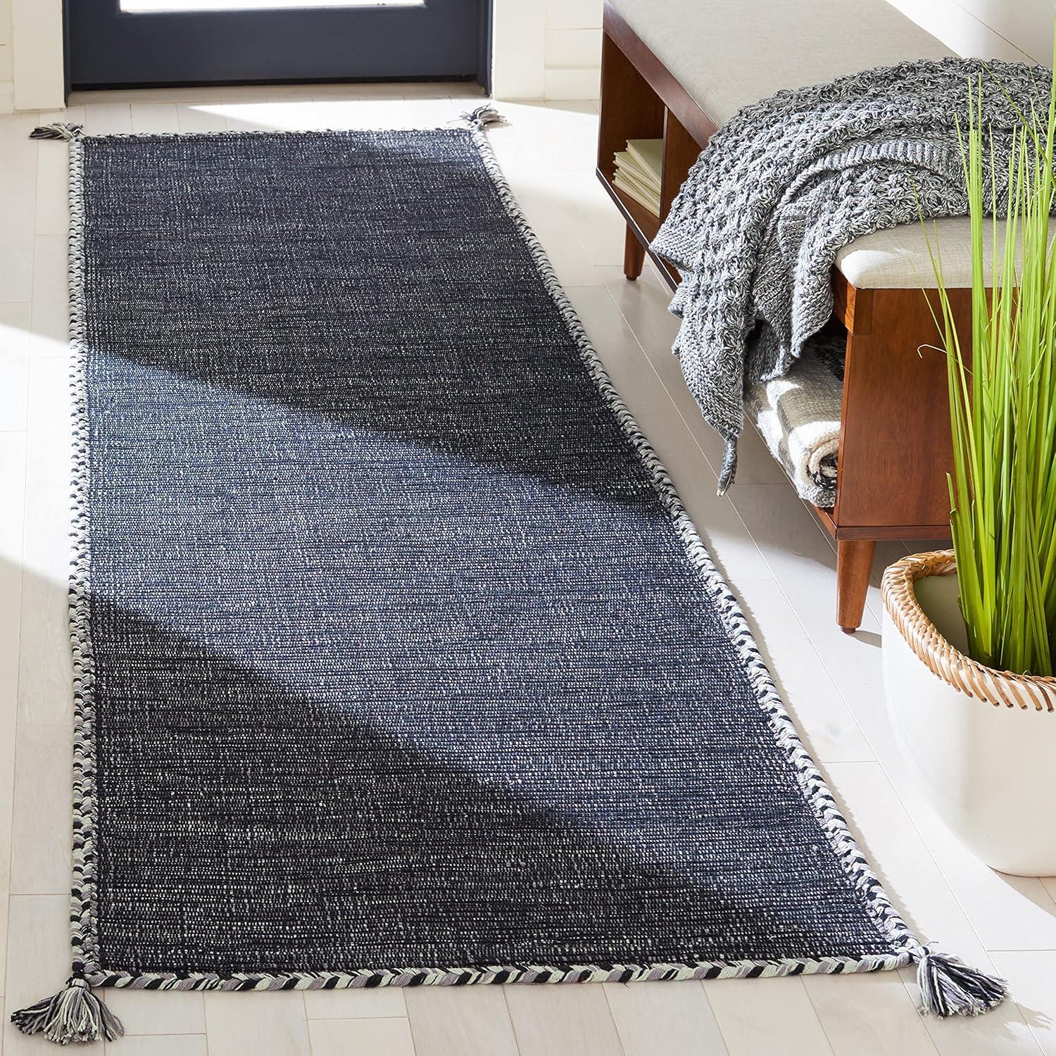 Montauk MTK150 Hand Woven Indoor Runner Rug - Grey/Black - 2'3"x8' - Safavieh
