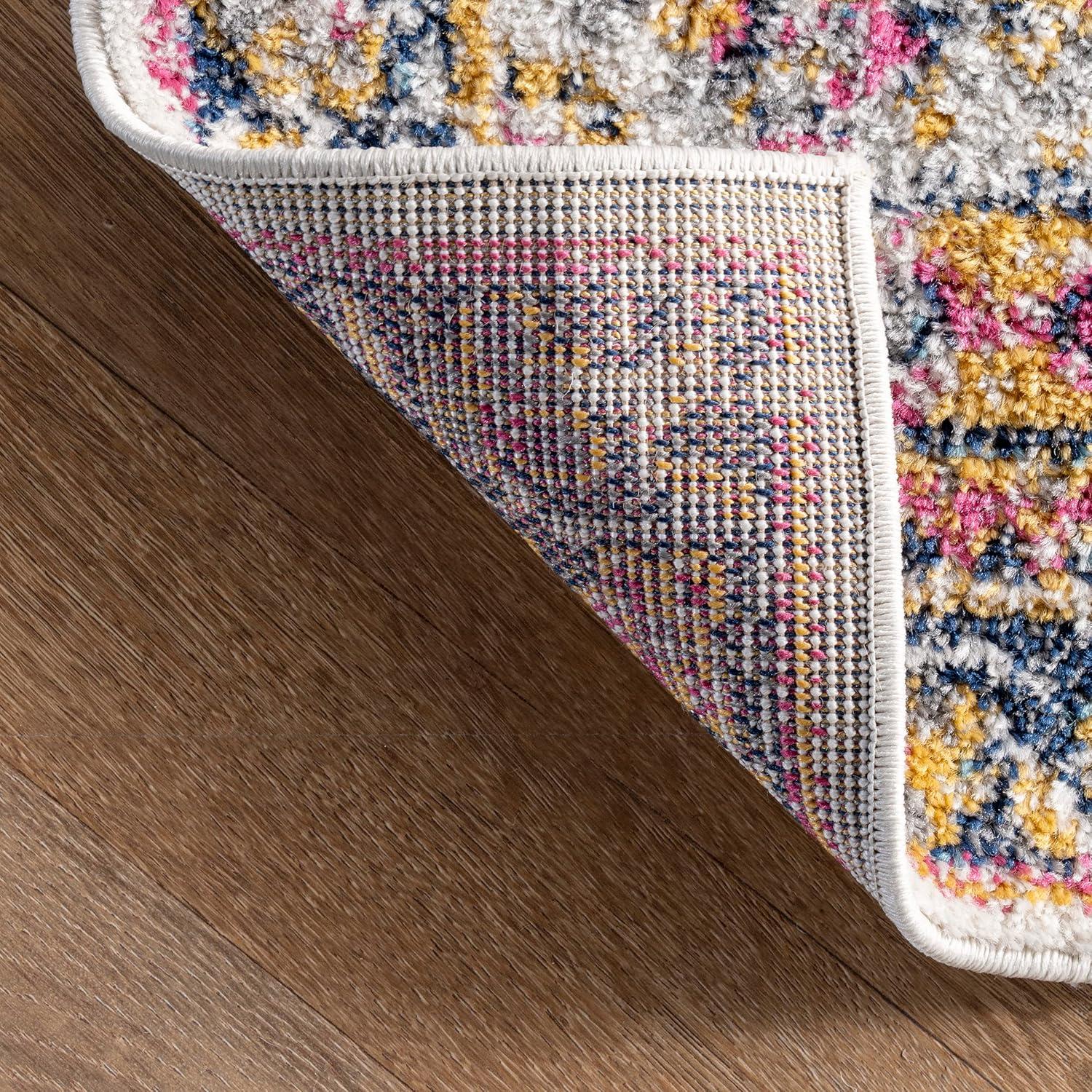 5'x7'5" Solid Loomed Area Rug Pink - nuLOOM: Traditional Indoor Low Pile, Stain-Resistant, Machine Made, Polypropylene