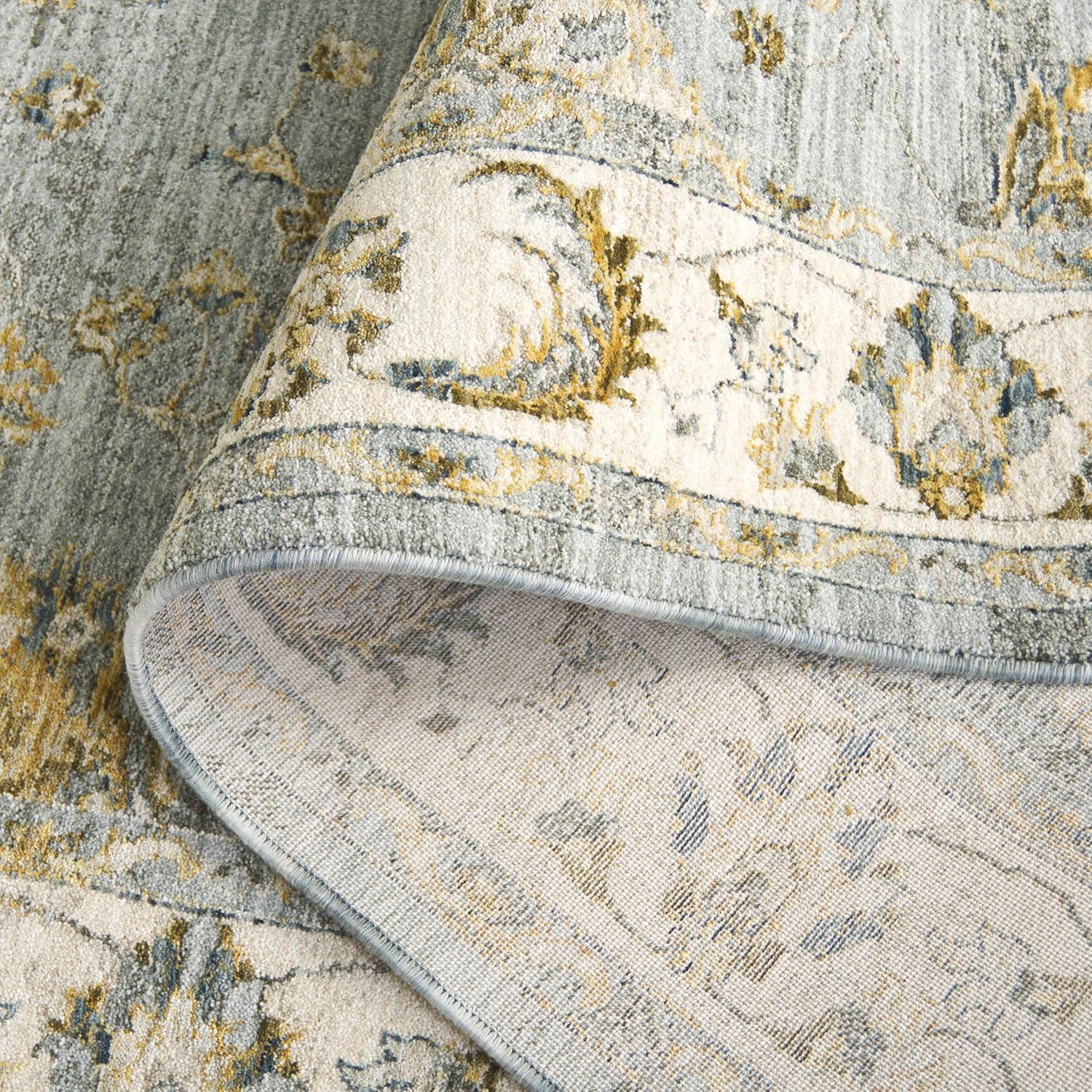 Hamilton HLT106 Power Loomed Area Rug - Blue/Gold - 8'9"x11'9" - Safavieh.