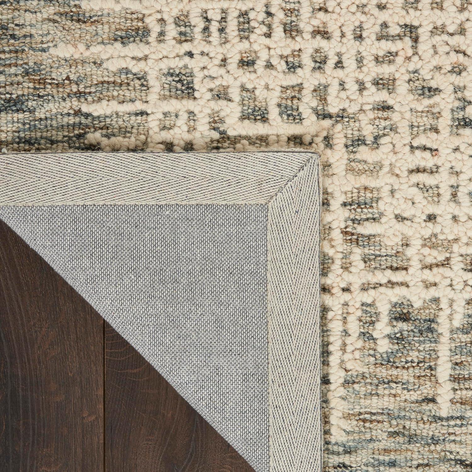 Nourison Vail Rustic Texture Indoor Area Rug Ivory/Multi 7'9" x 9'9"