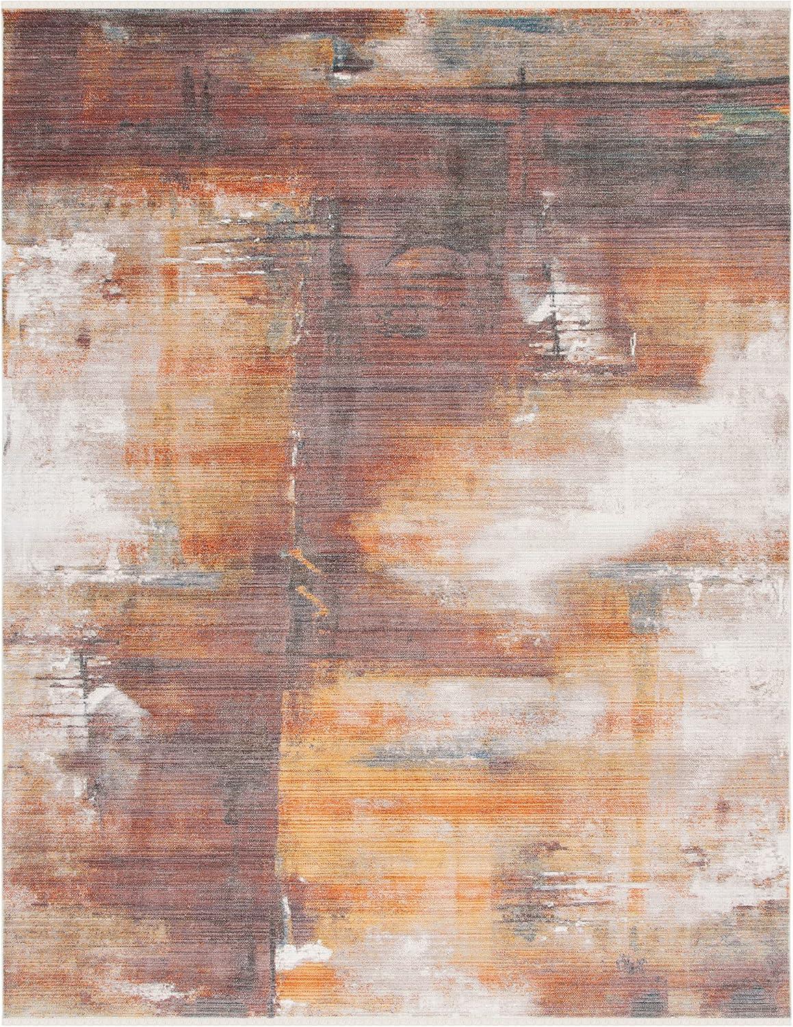 Vintage Persian VTP456 Power Loomed Area Rug - Rust/Gold - 8'x10' - Safavieh.