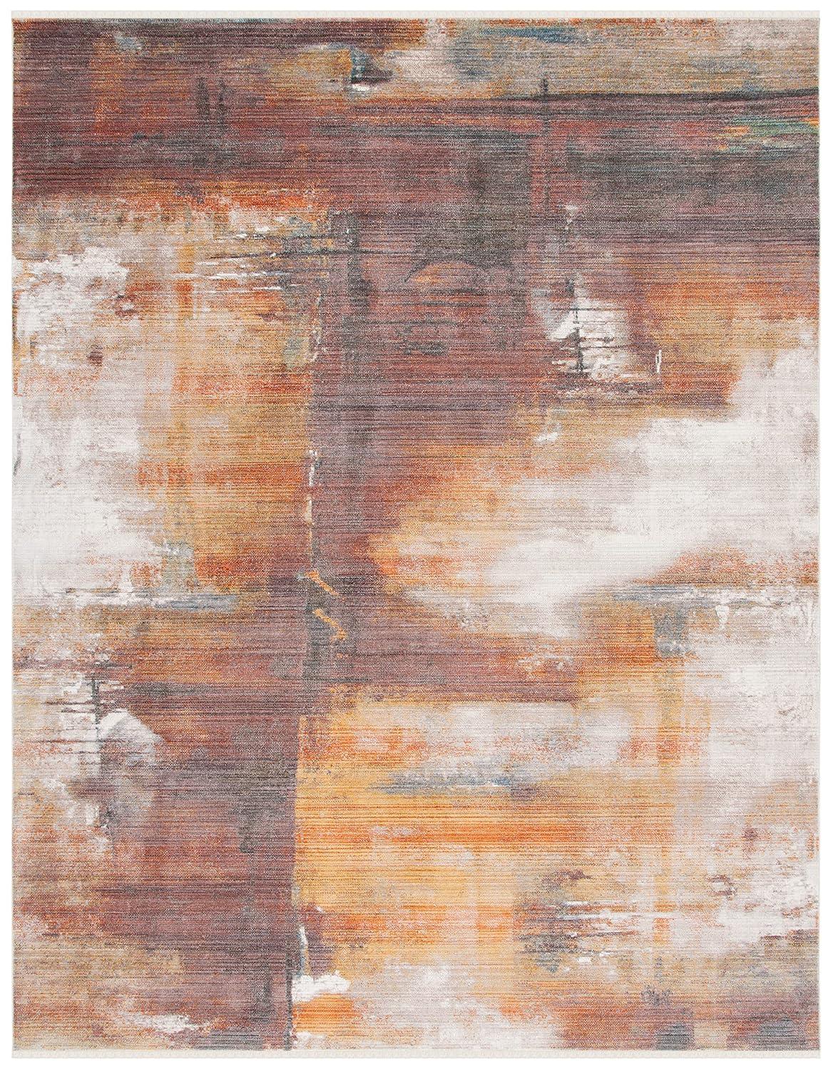 Vintage Persian VTP456 Power Loomed Area Rug - Rust/Gold - 8'x10' - Safavieh.