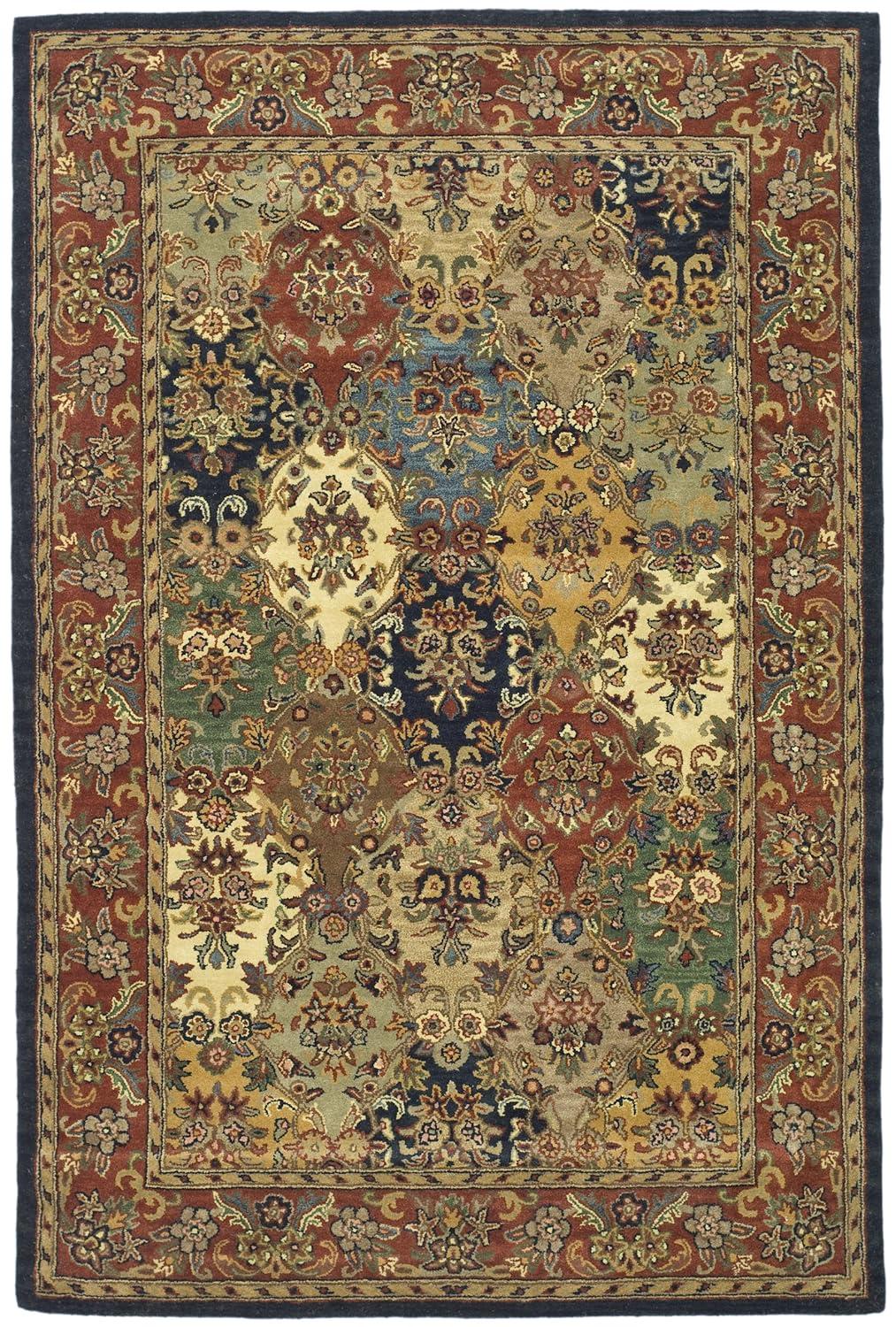 Heritage HG911 Hand Tufted Area Rug - Multi/Burgundy - 6'x9' - Safavieh.