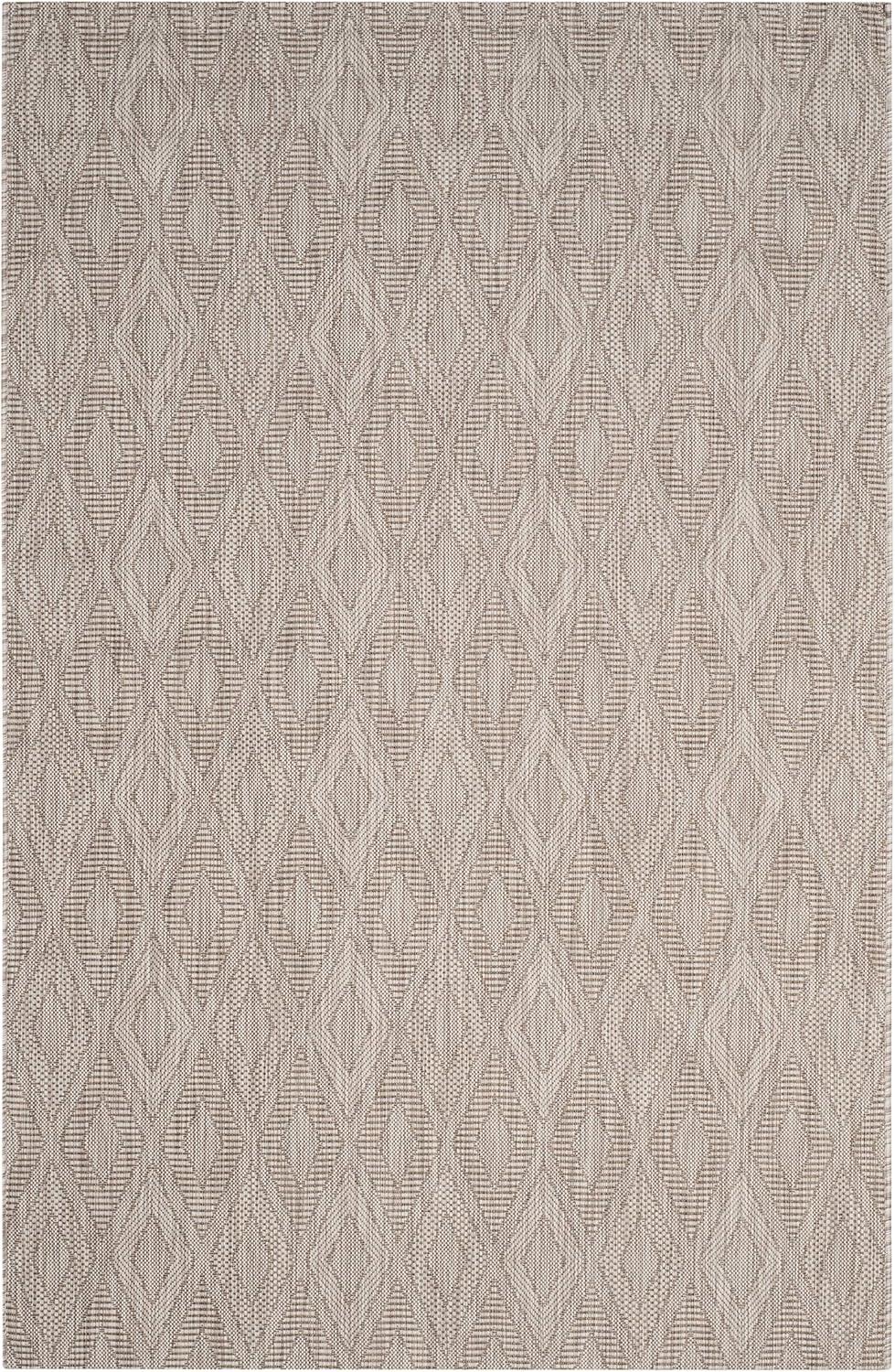 Courtyard CY8522 Power Loomed Indoor and Outdoor Area Rug - Beige/Beige - 4'x5'7" - Safavieh