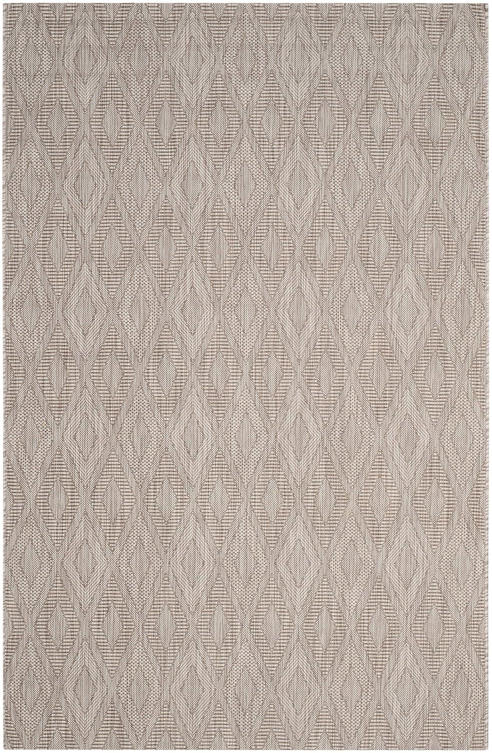 Courtyard CY8522 Power Loomed Indoor and Outdoor Area Rug - Beige/Beige - 4'x5'7" - Safavieh