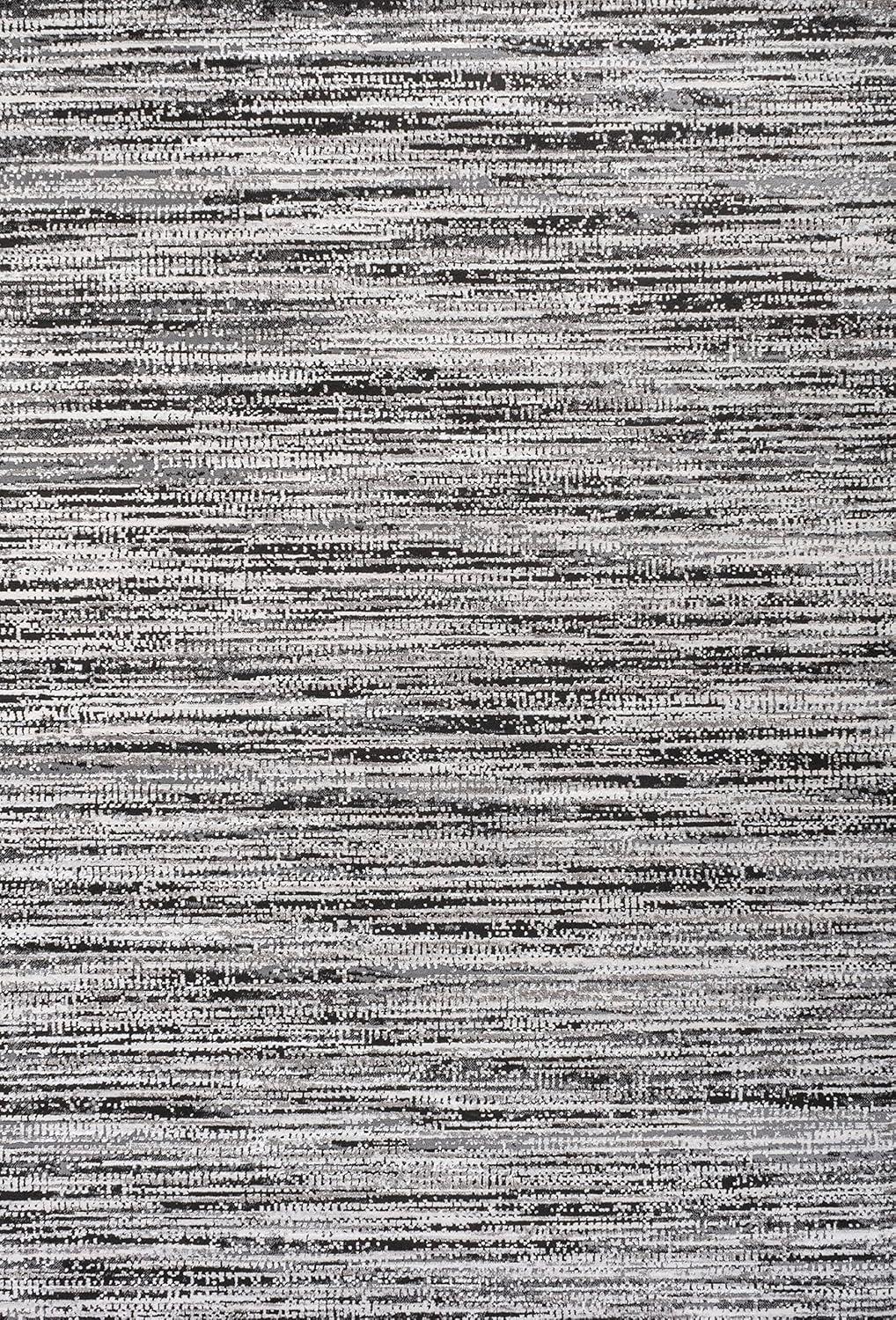 JONATHAN Y Loom Modern Strie'  Black/Gray 8 ft. x 10 ft. Area Rug