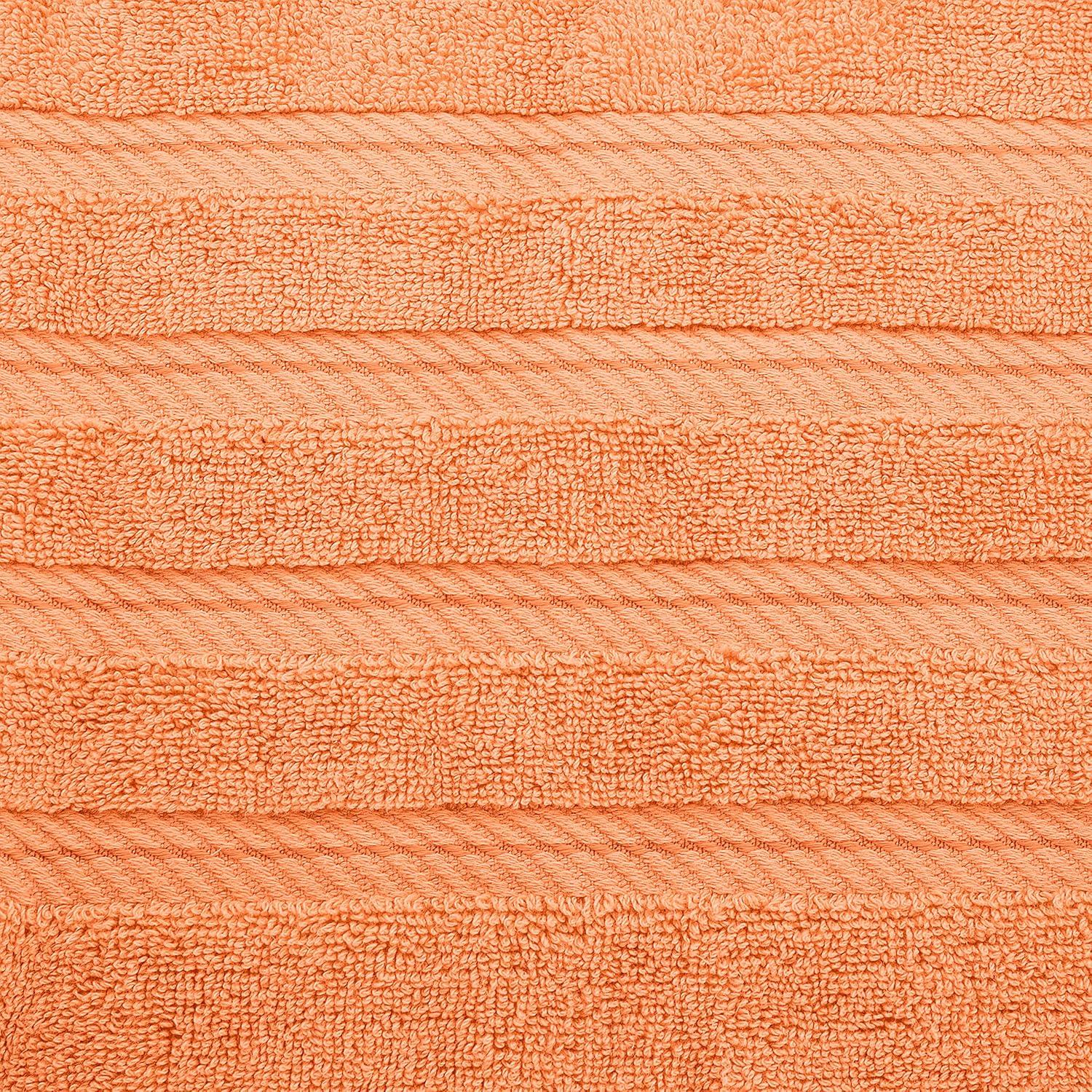 American Soft Linen 6 Piece Towel Set, 100% Cotton Bath Towels for Bathroom, Malibu Peach