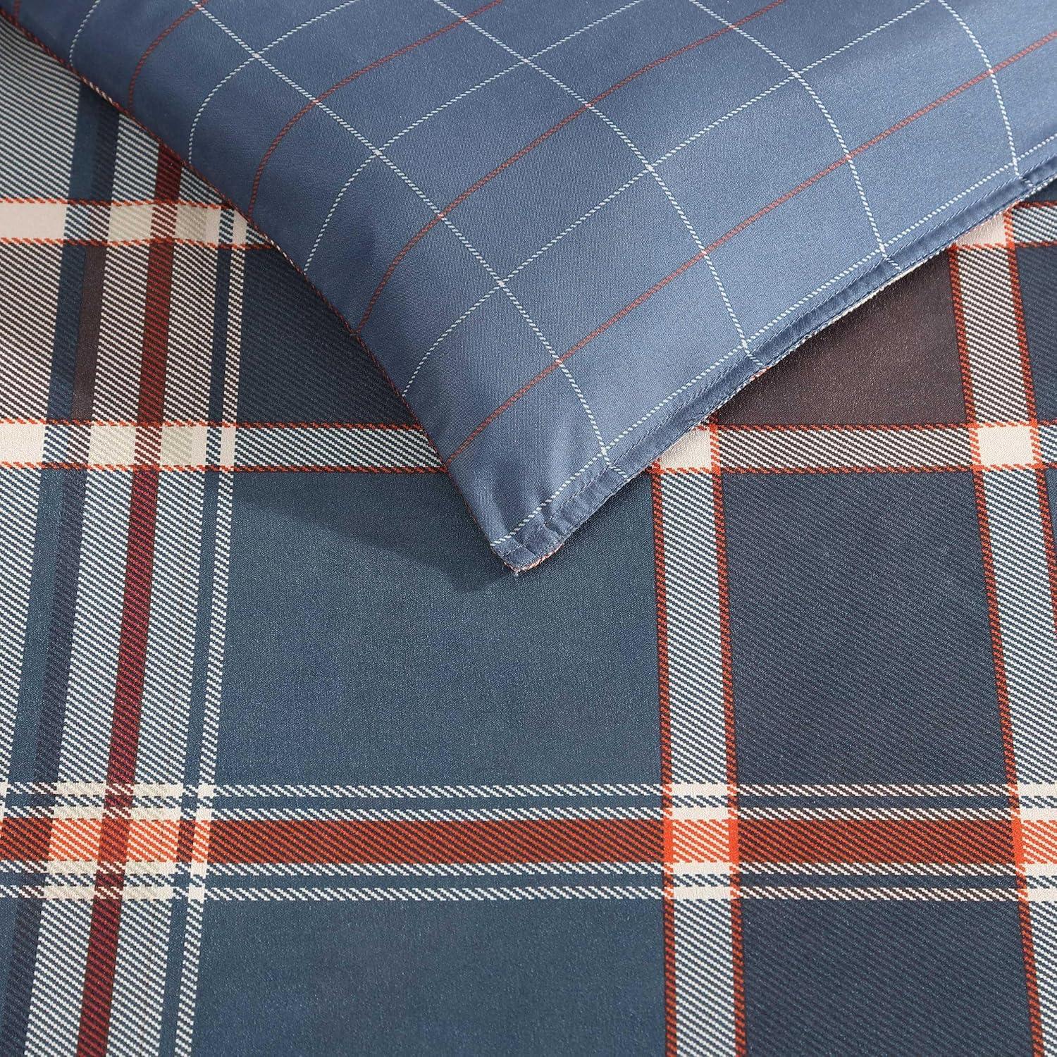 Eddie Bauer Shasta Lake Reversible Navy Duvet Cover Set