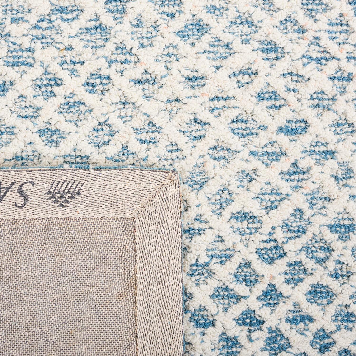 Micro-Loop MLP353 Hand Tufted Indoor Area Rug - Blue/Ivory - 5'x8' - Safavieh