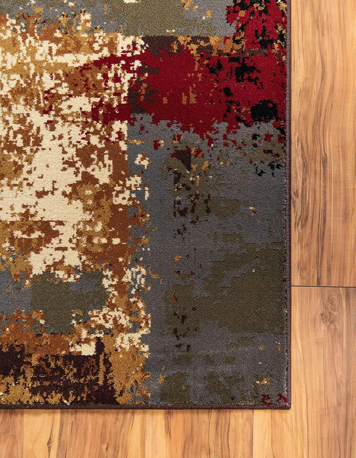 Unique Loom Barista Collection Area Rug - Catuai (5' 3" x 8' Rectangle Multi/Brown)