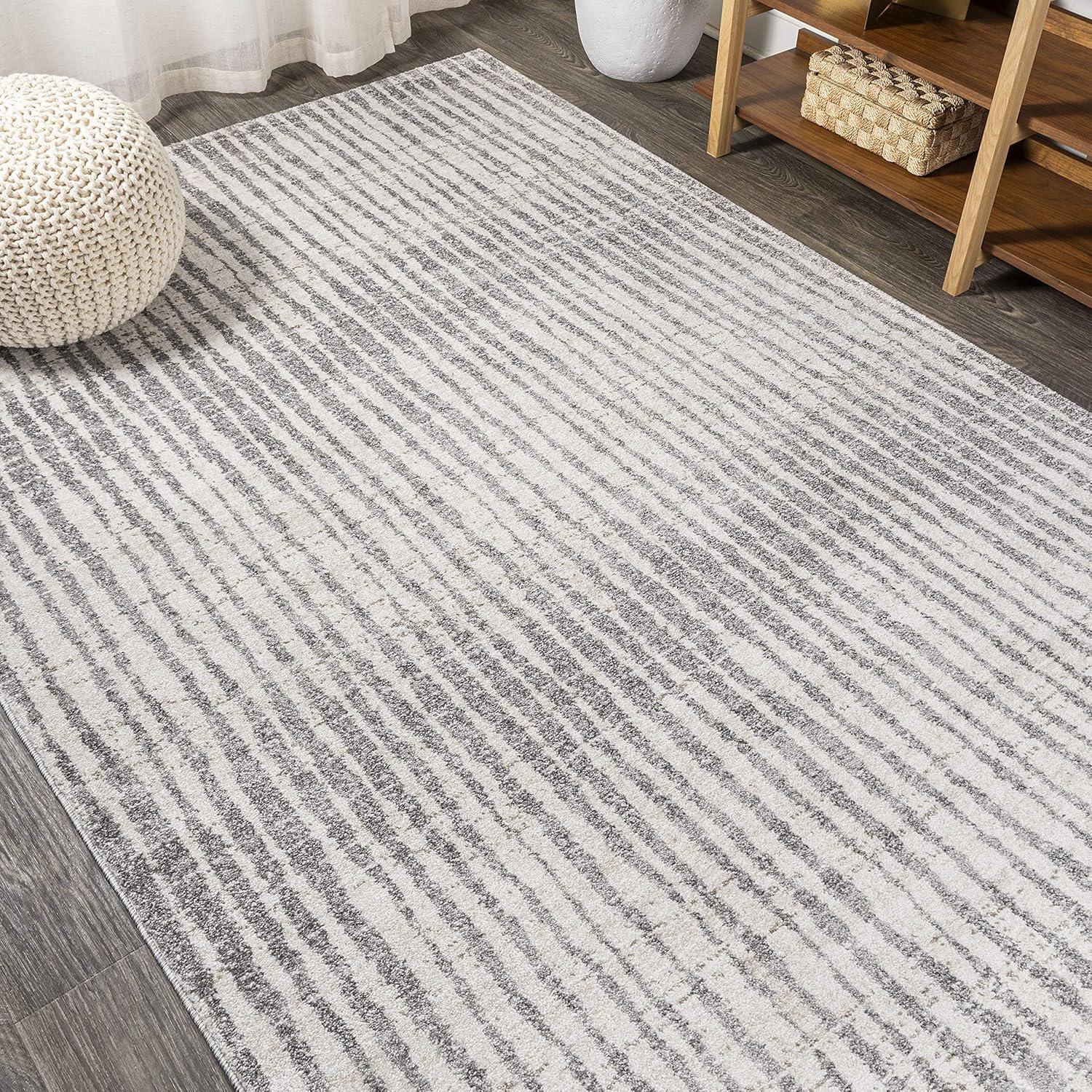 Skoura Modern Bold Stripe Area Rug  - JONATHAN Y