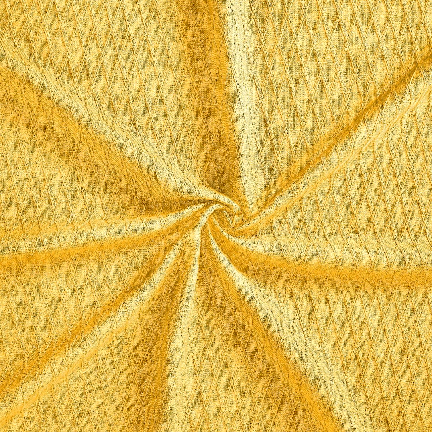 Superior Diamond All-Season Cotton Blanket, Throw, Yellow