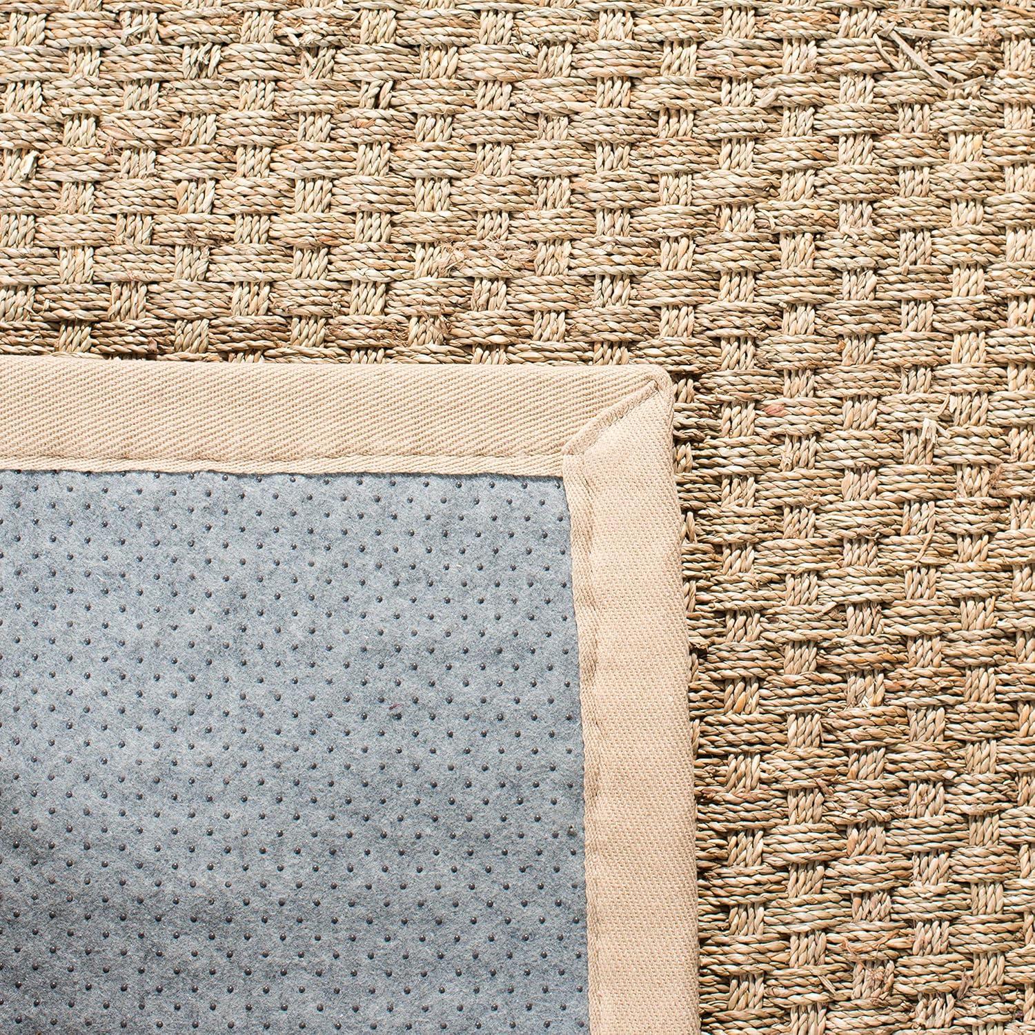 Handwoven Natural Beige Cotton & Synthetic 2'6" x 4' Area Rug