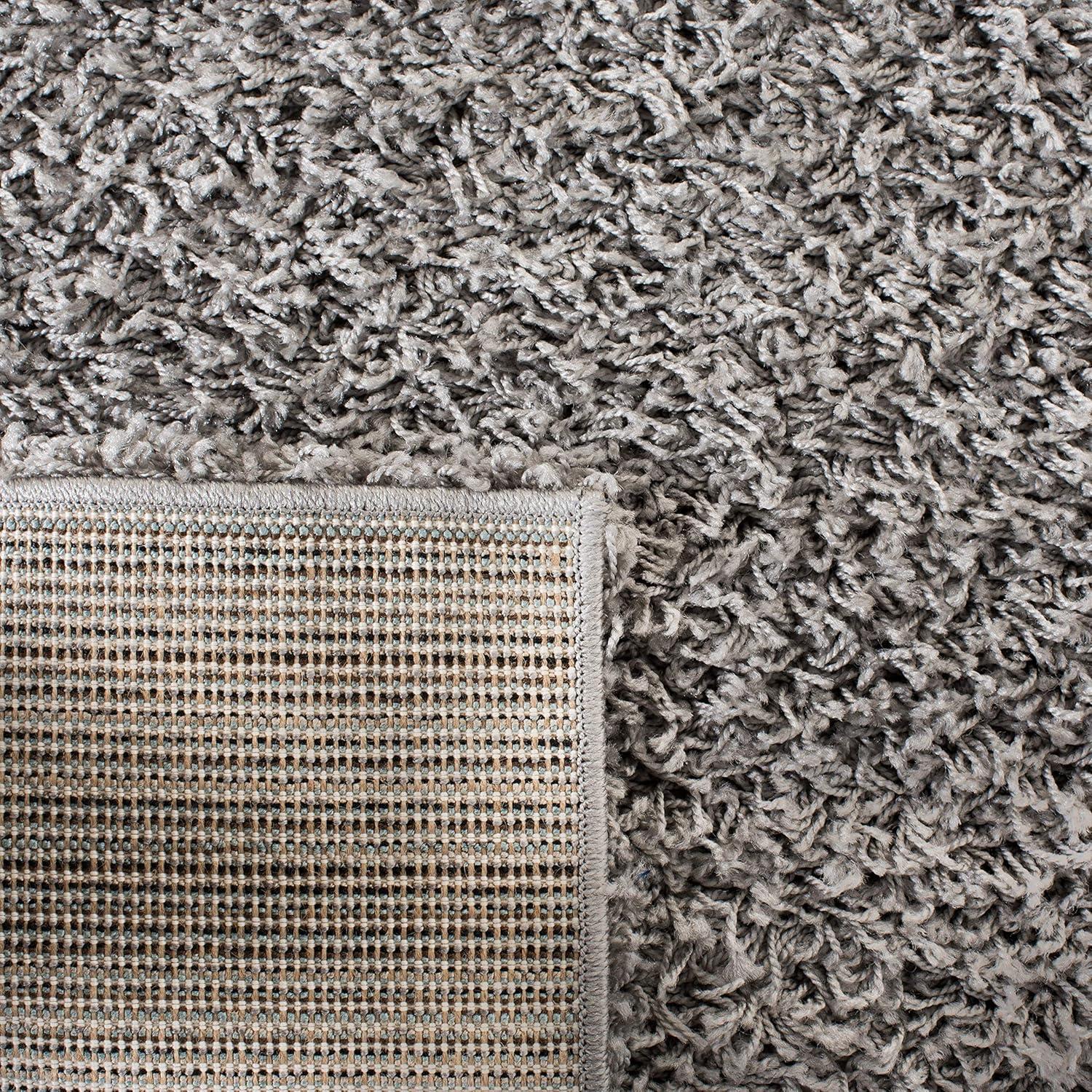 Athens Shag SGA119 Power Loomed Indoor Area Rug - Light Grey - 5'1"x7'6" - Safavieh