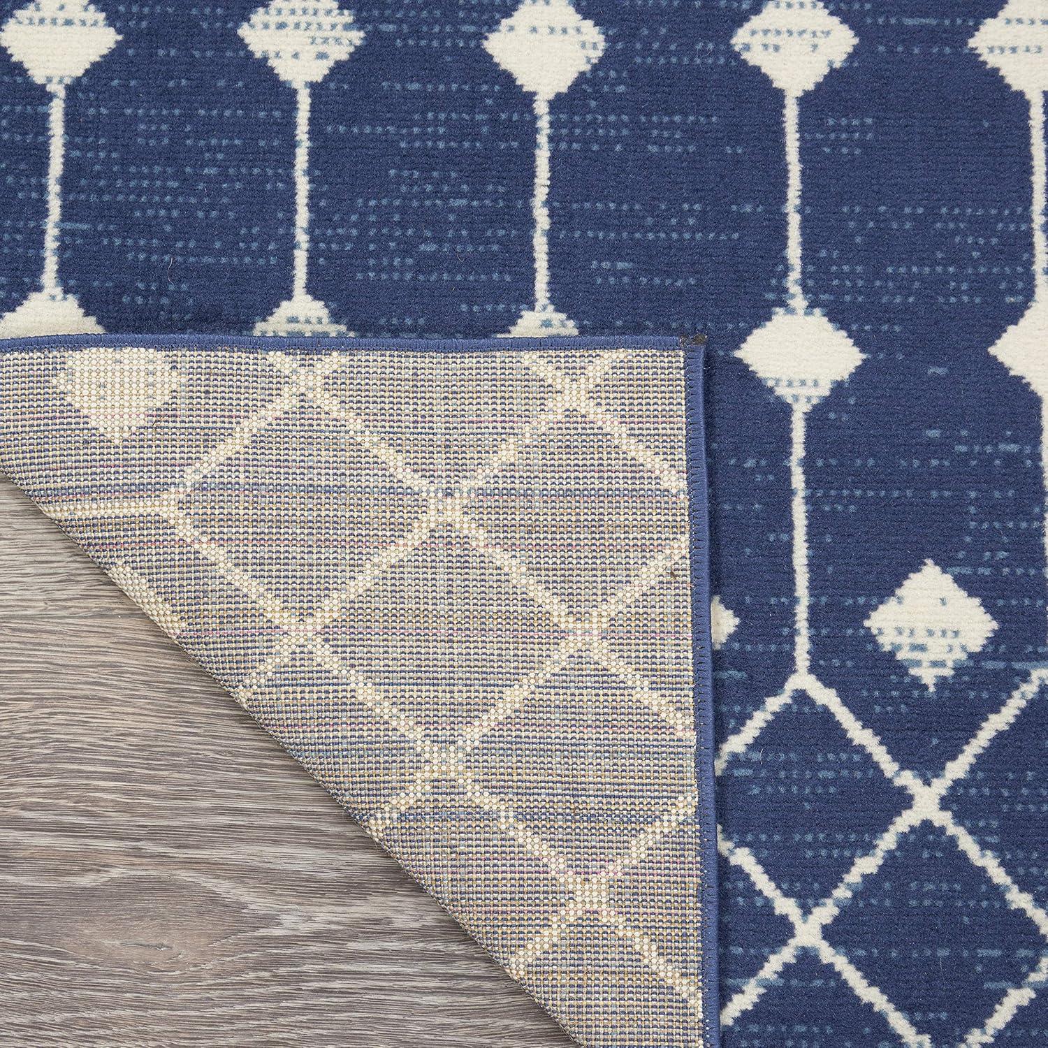 Nourison Grafix GRF37 Indoor Area Rug Navy 2'3" x 12'