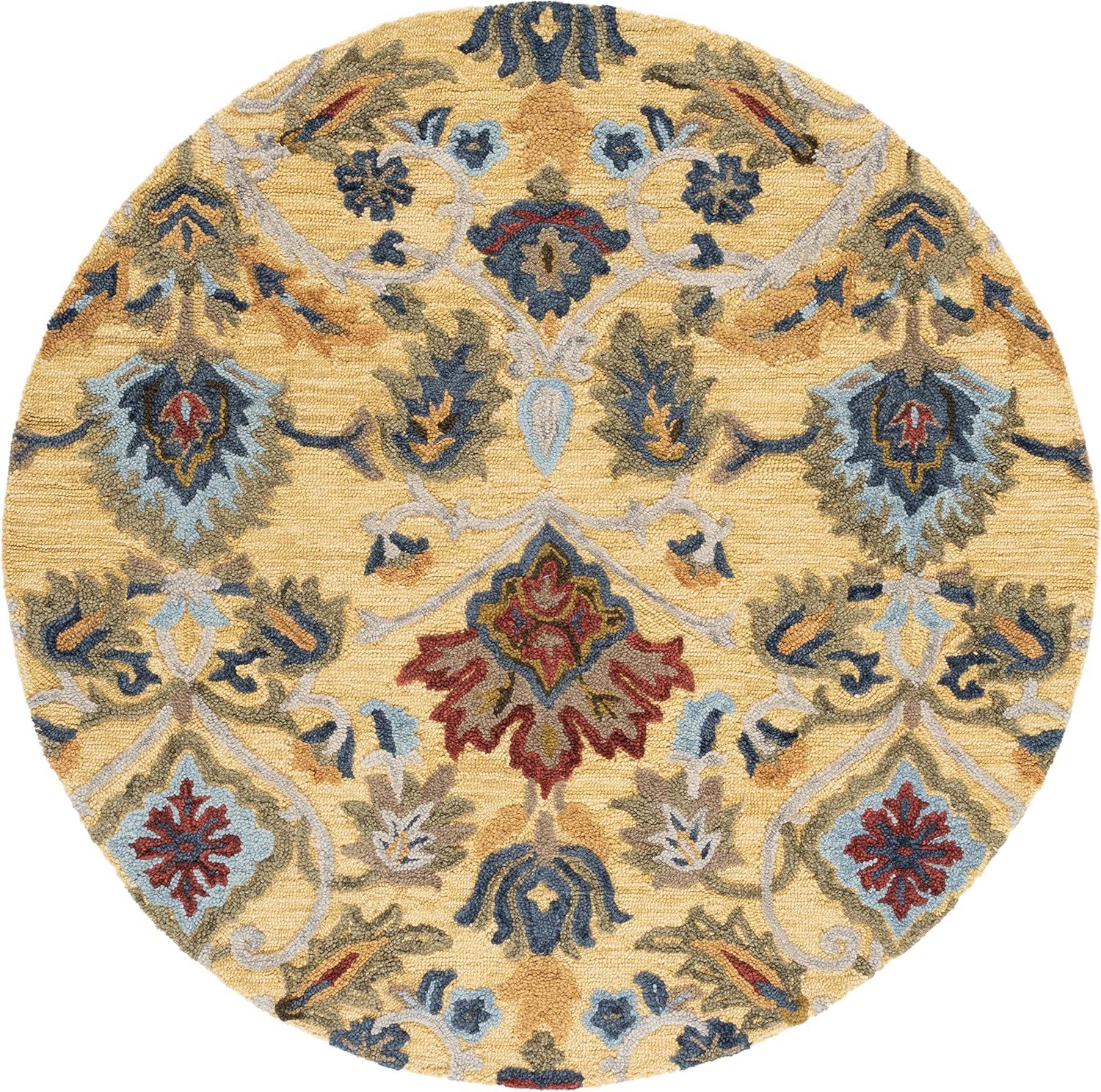 SAFAVIEH Blossom BLM402D Handmade Gold / Multi Rug