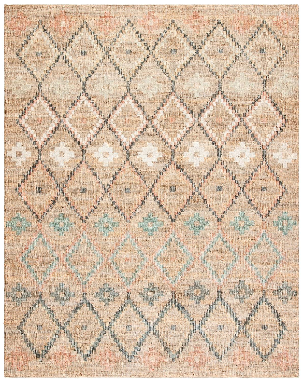 Kilim KLM753 Hand Loomed Area Rug - Natural/Blue - 6'x9' - Safavieh.