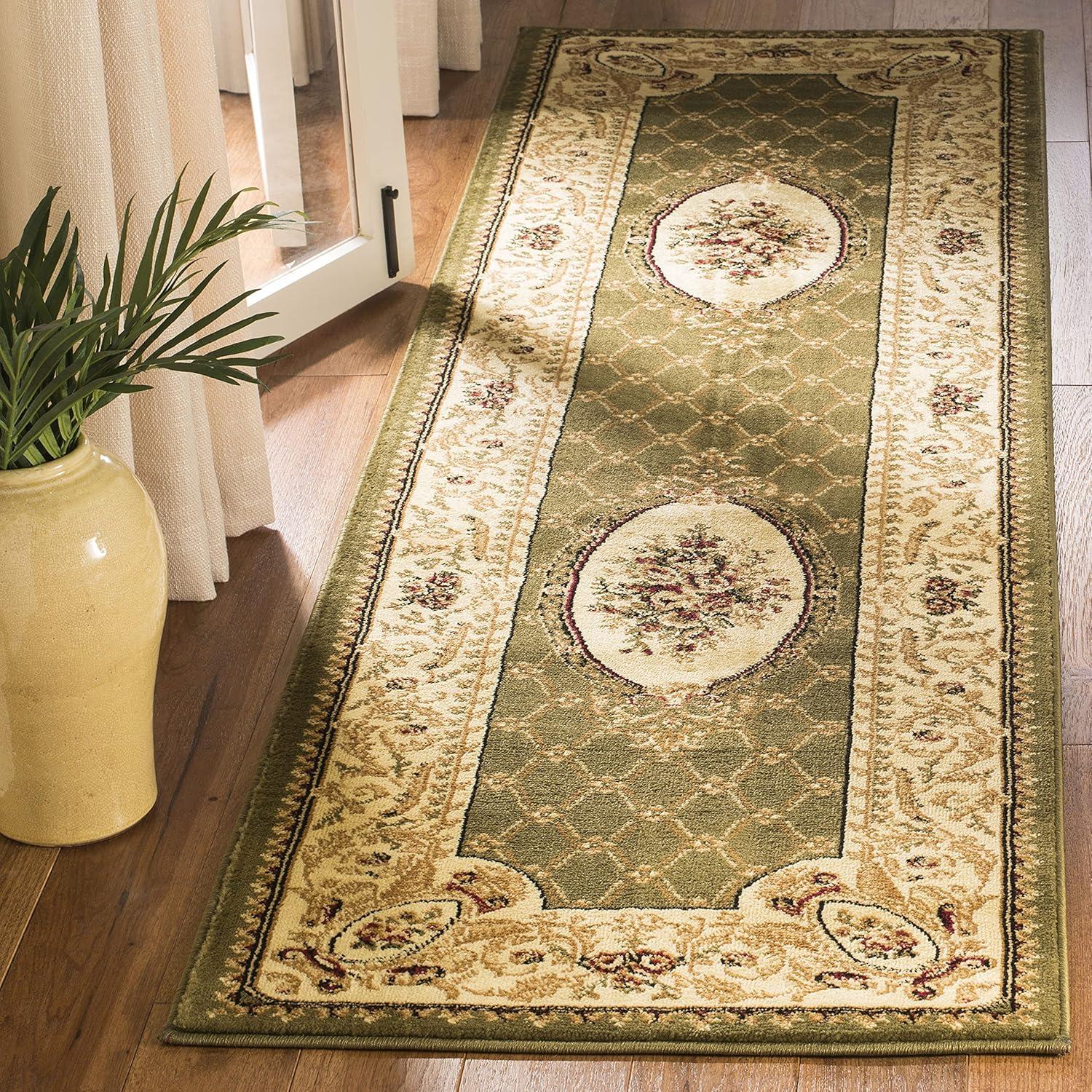 Lyndhurst LNH223 Power Loomed Runner Rug - Sage/Ivory - 2'3"x8' - Safavieh.