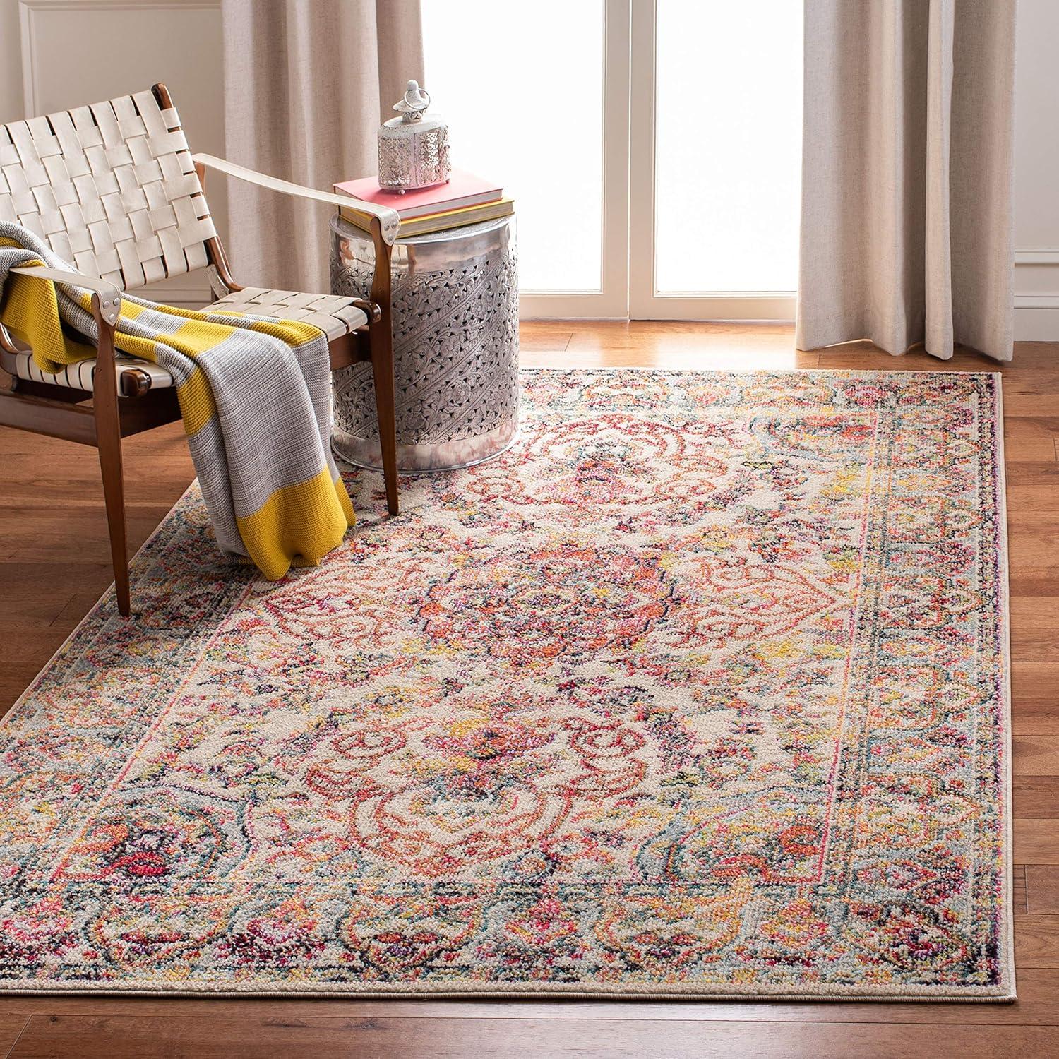 Madison MAD256 Power Loomed Area Rug - Ivory/Red - 3'x5' - Safavieh.