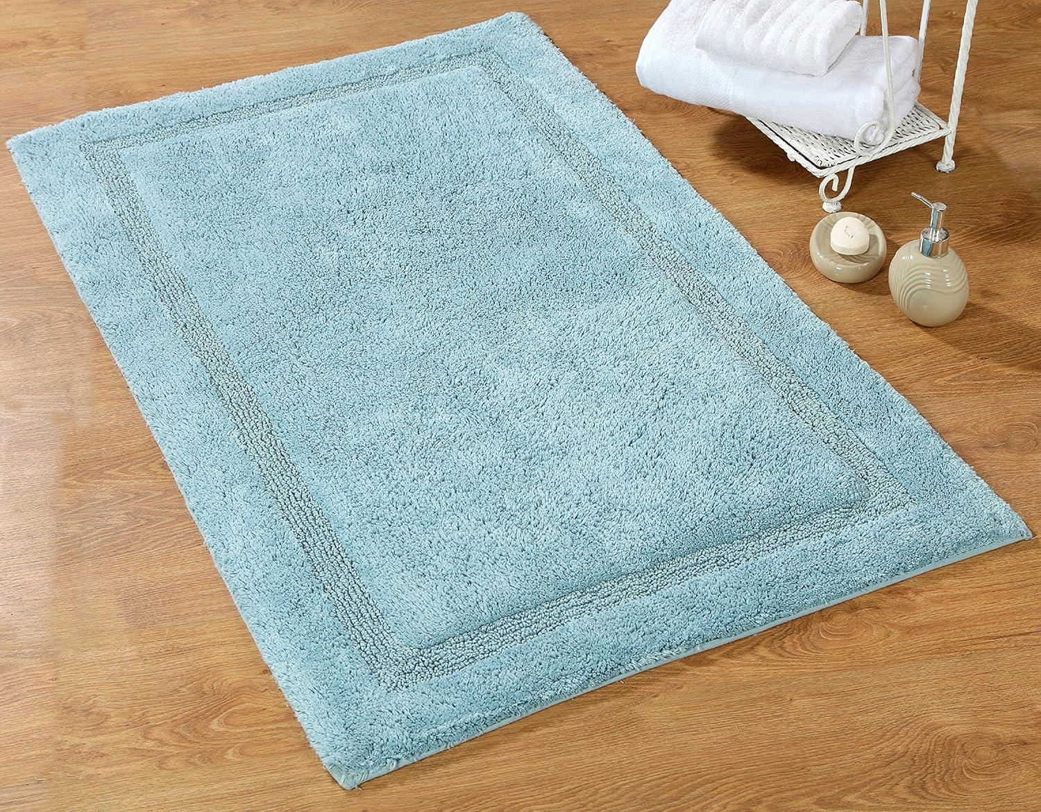Saffron Fabs  Cotton Regency Bath Rug Sage Green 22 x 34