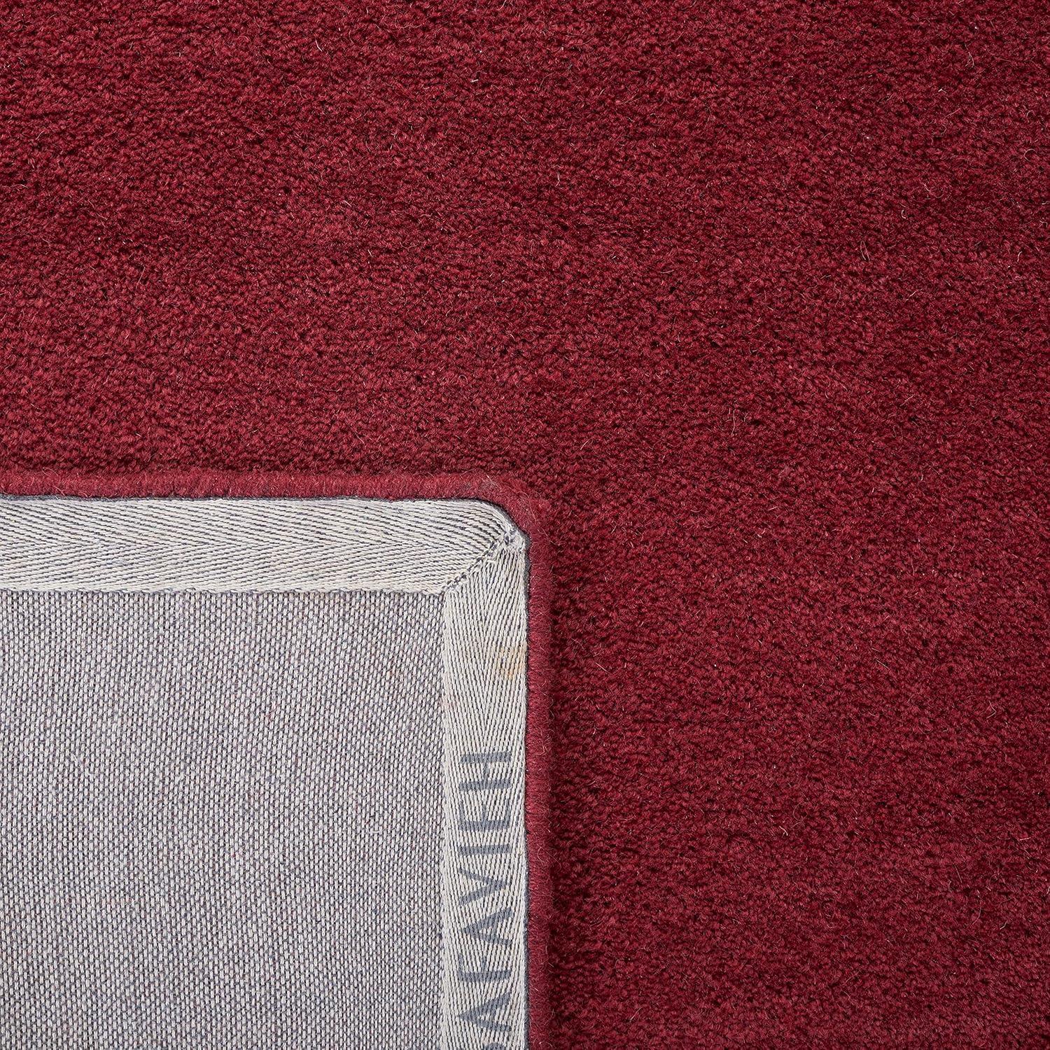 Red Handmade Wool Rectangular Tufted Accent Rug - 2' x 3'