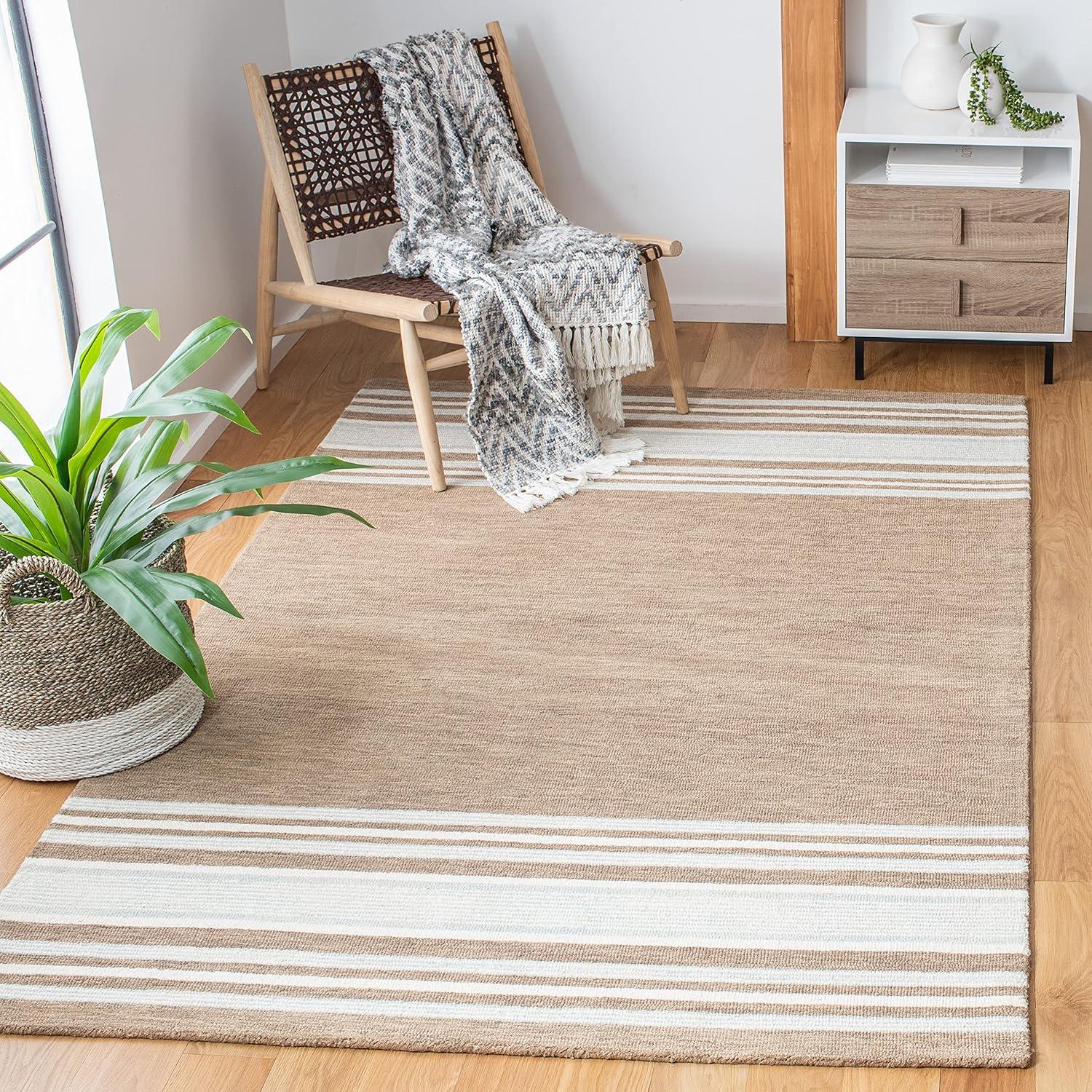 Metro MET602 Hand Tufted Indoor Accent Rug - Brown/Ivory - 3'x5' - Safavieh