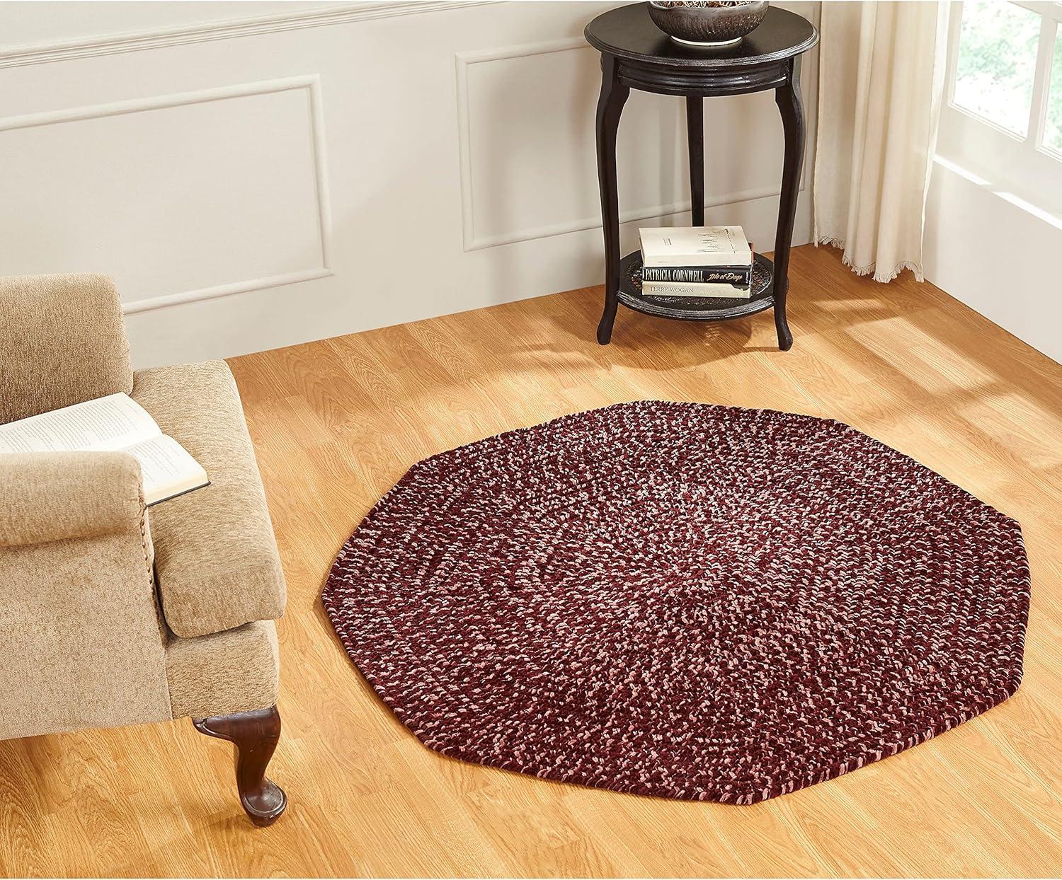 Better Trends Chenille Tweed Braid Reversible Indoor Area Utility Rug 100% Polyester, 30" x 50" Oval, Diluth & Emerald
